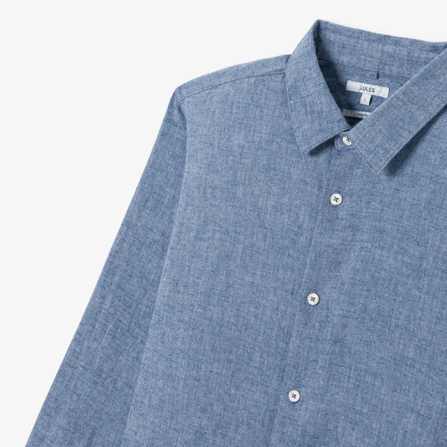 Hemd in flanelkatoen met klassieke kraag