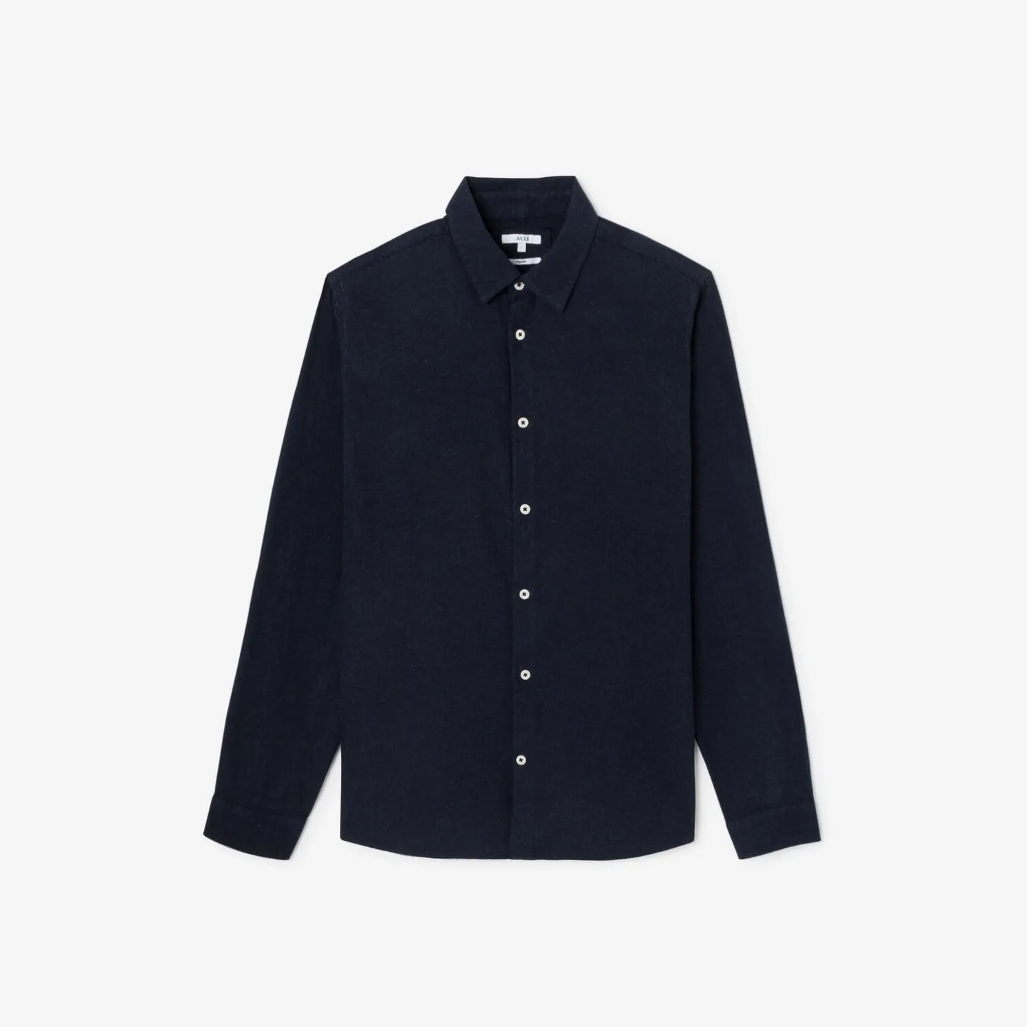 Hemd in flanelkatoen met klassieke kraag