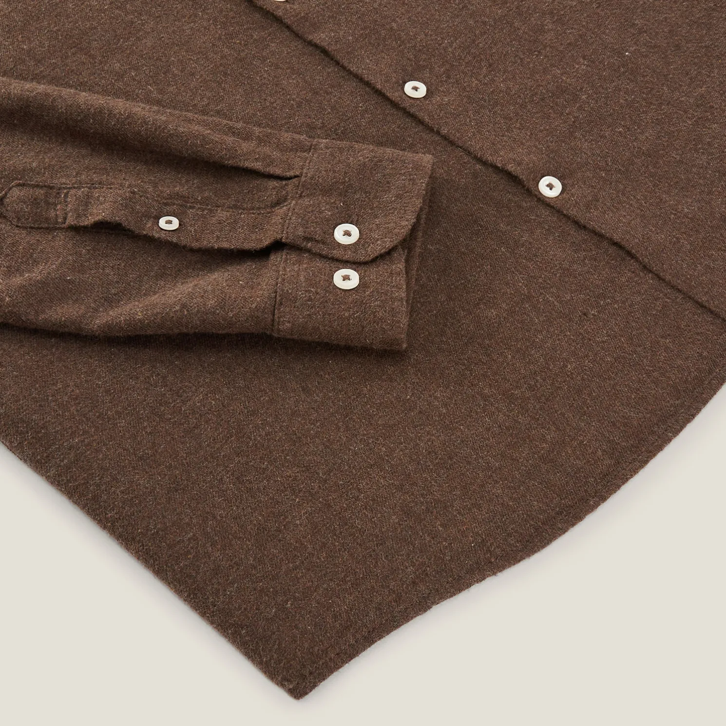 Hemd in flanelkatoen met klassieke kraag