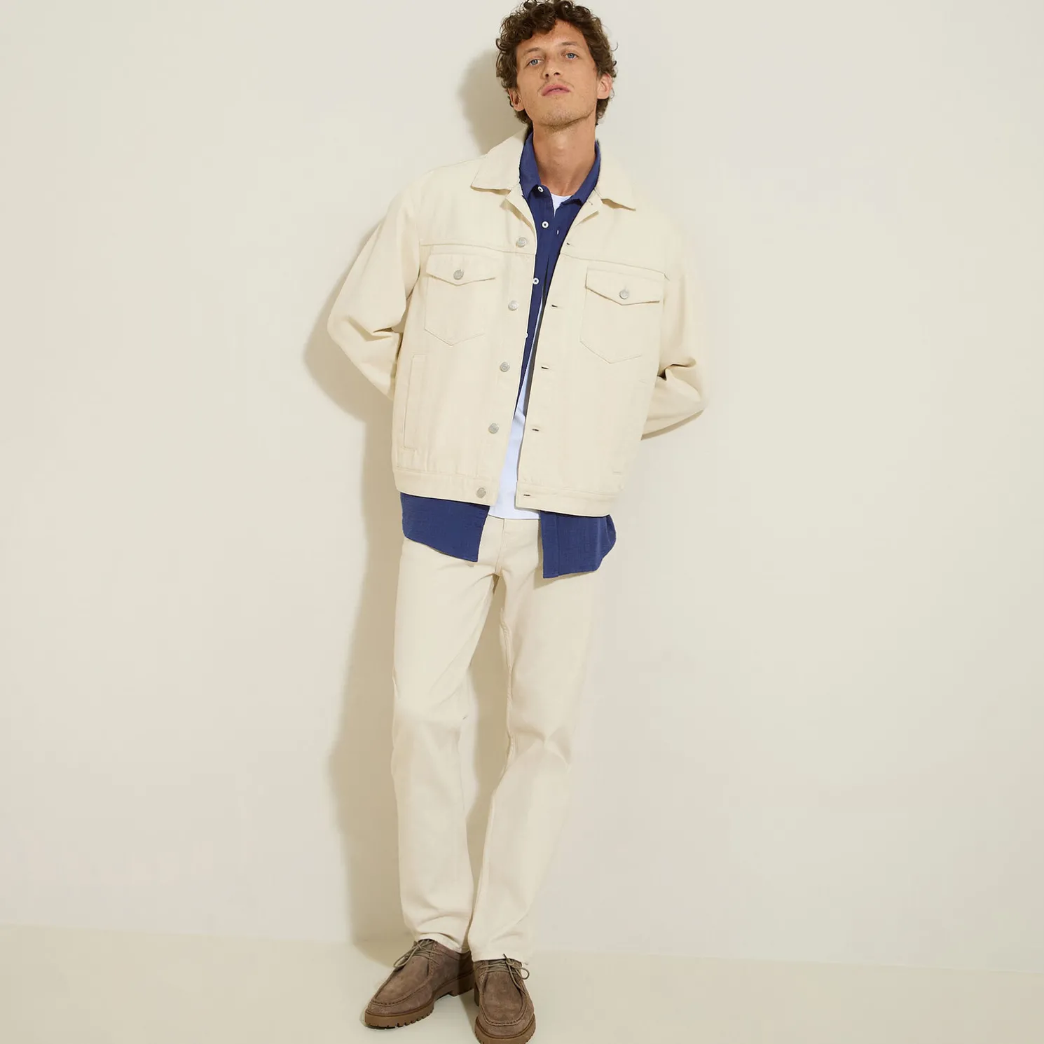 Hemd in katoengaas met klassieke kraag