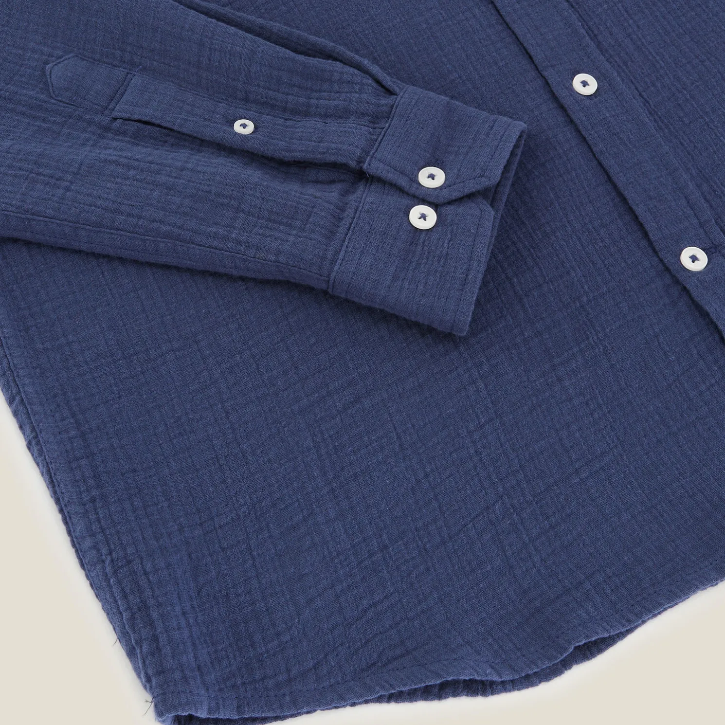 Hemd in katoengaas met klassieke kraag