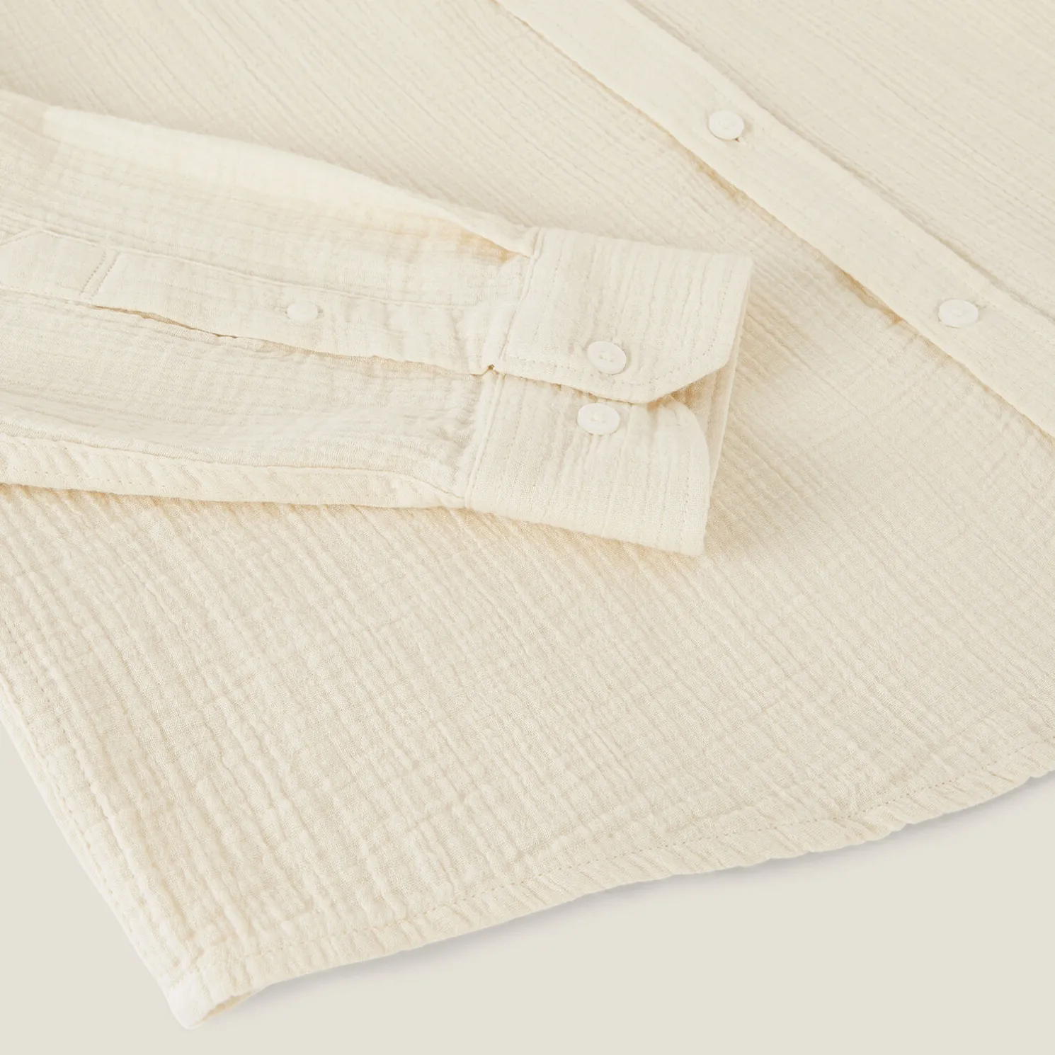 Hemd in katoengaas met klassieke kraag