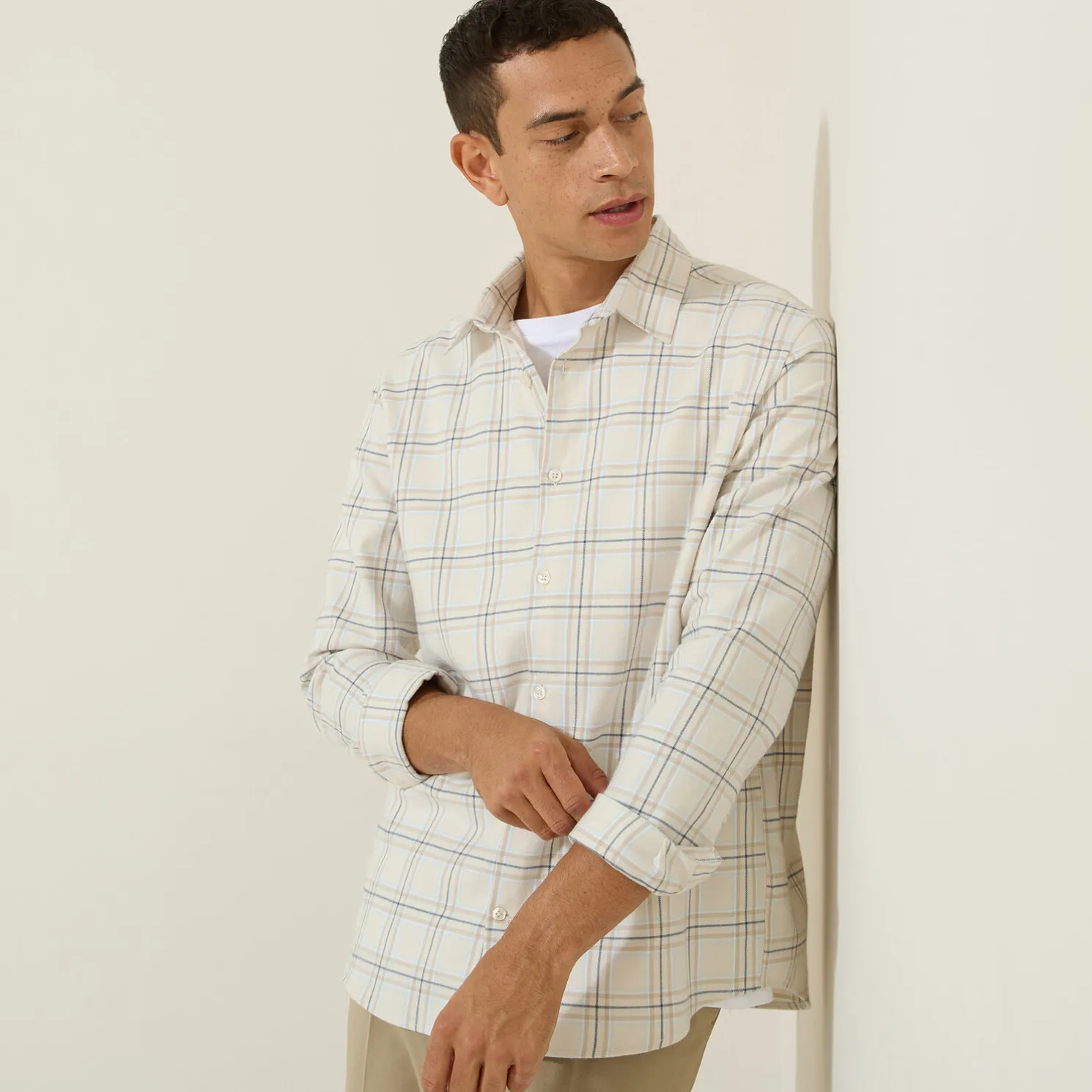 Hemd met ruitjes in flanelkatoen