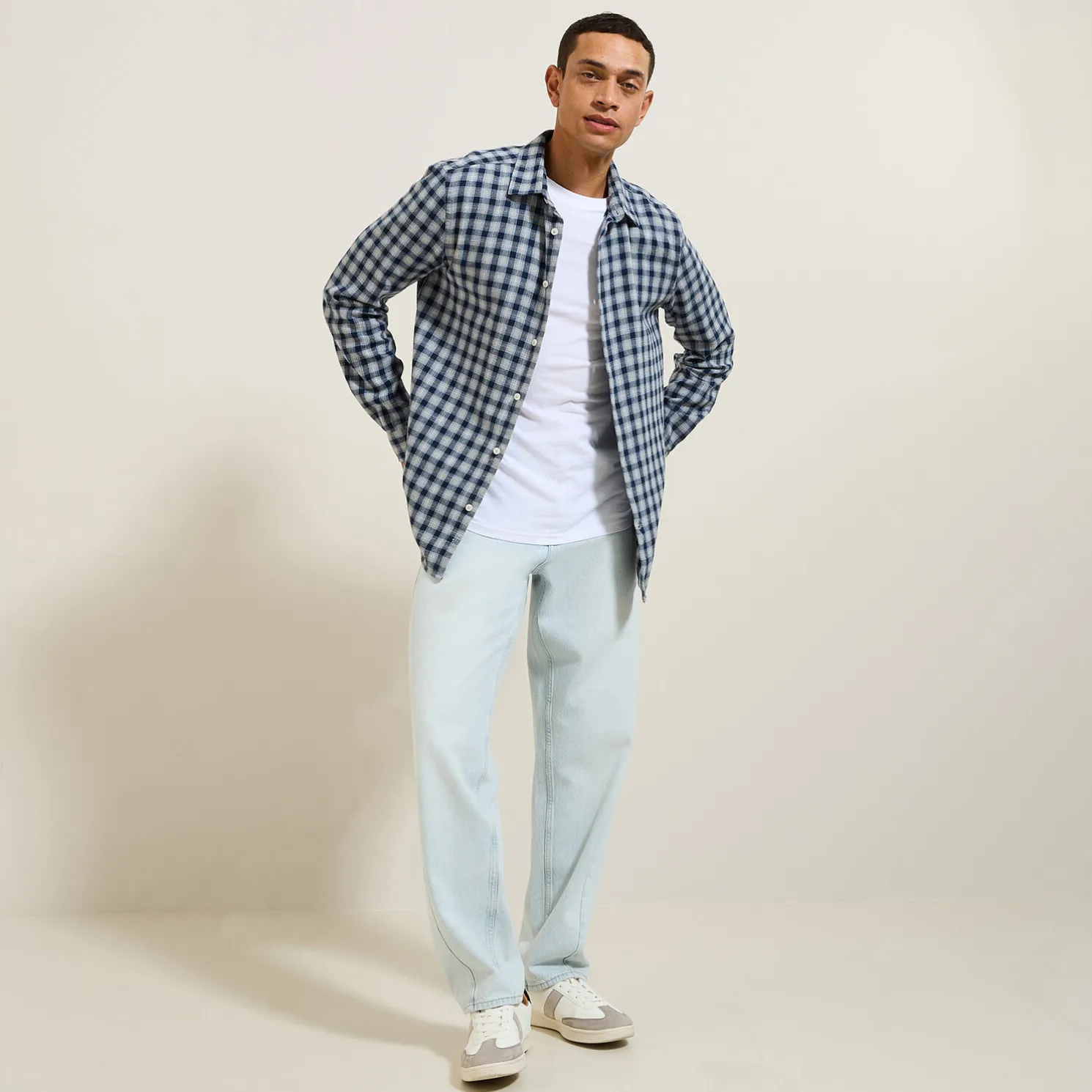 Hemd met ruitjes in flanelkatoen