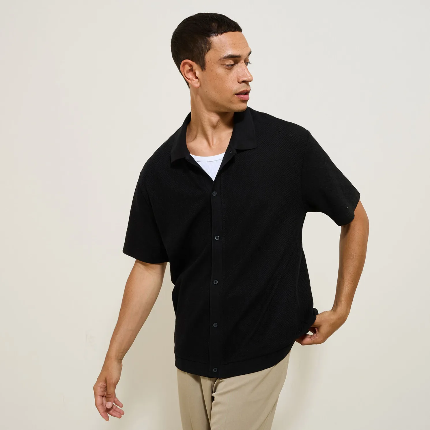 Hemdje in effen tricot