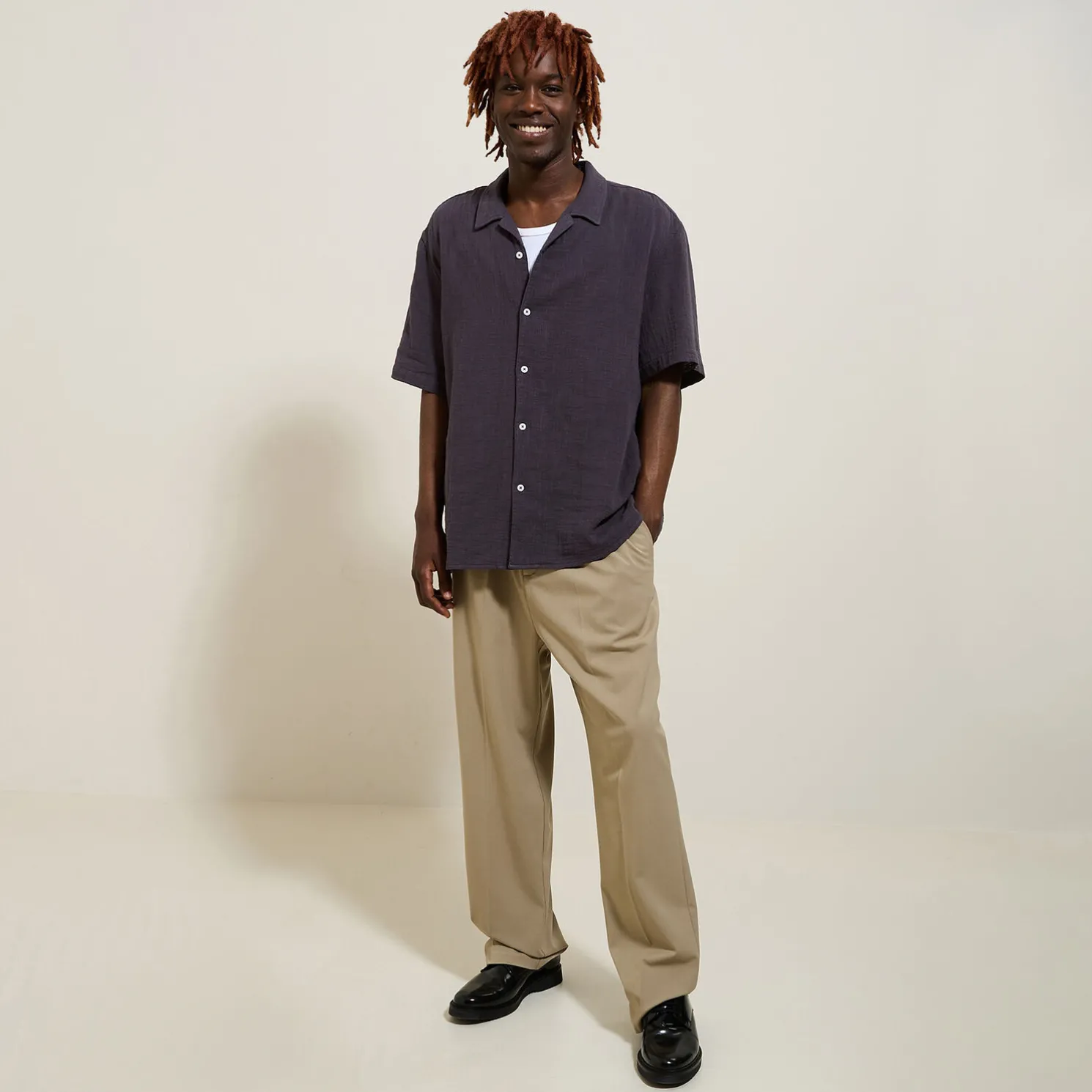 Hemdje in geweven katoengaas