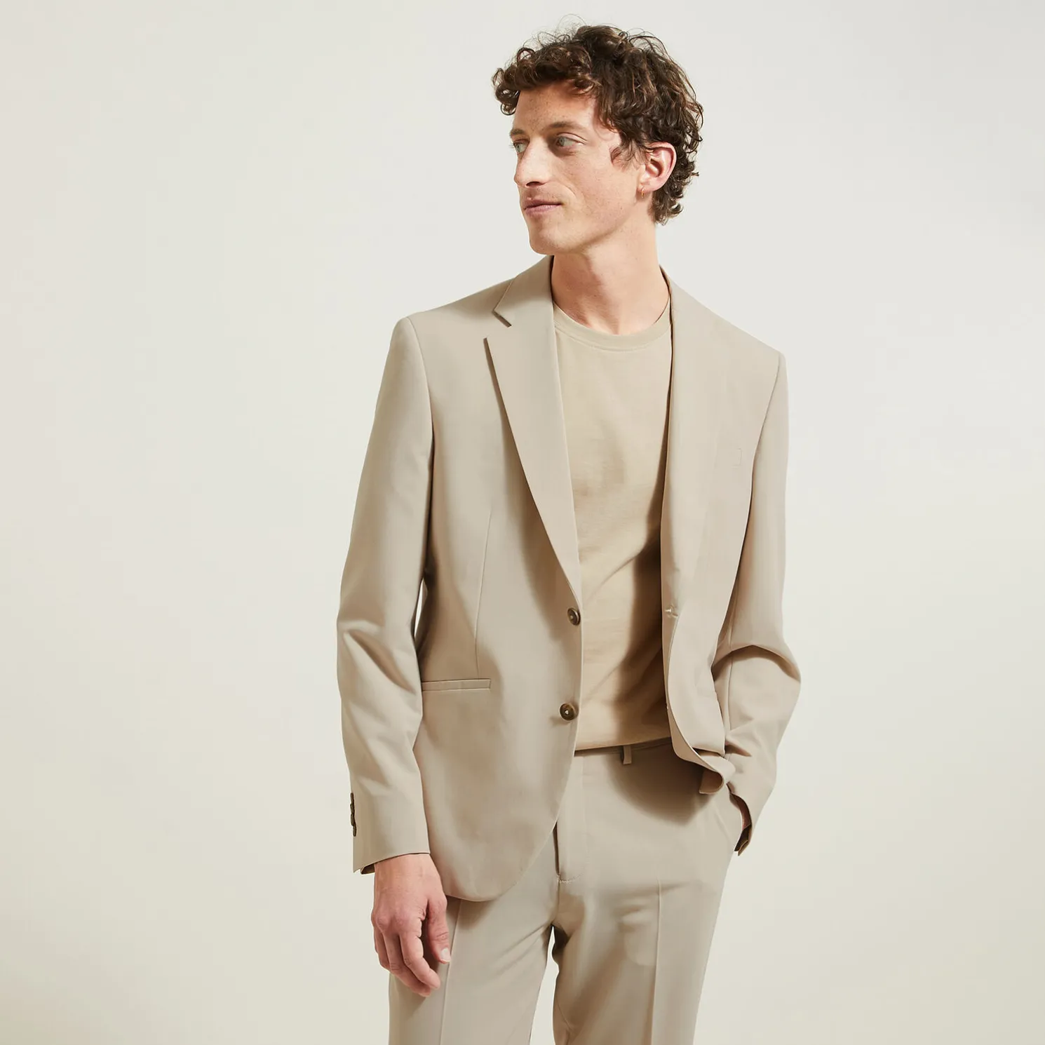 Het pakket comfortabel kostuum - Beige