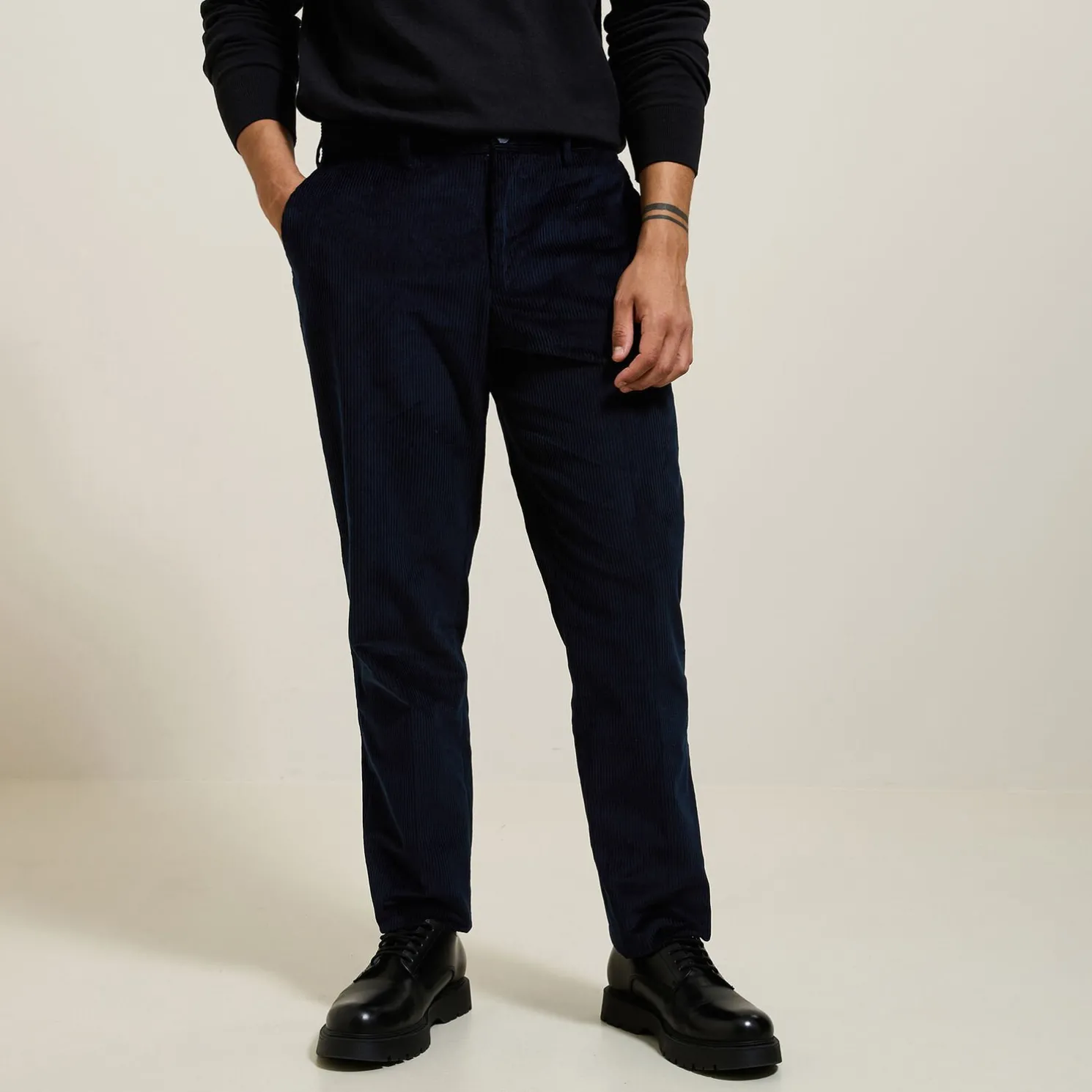 Het pakket ribfluwelen kostuum - Blauw