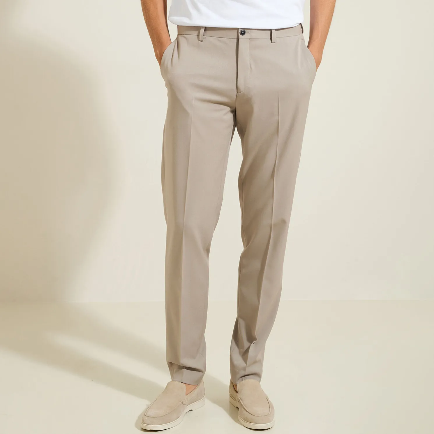 Het pakket slim kostuum - Beige