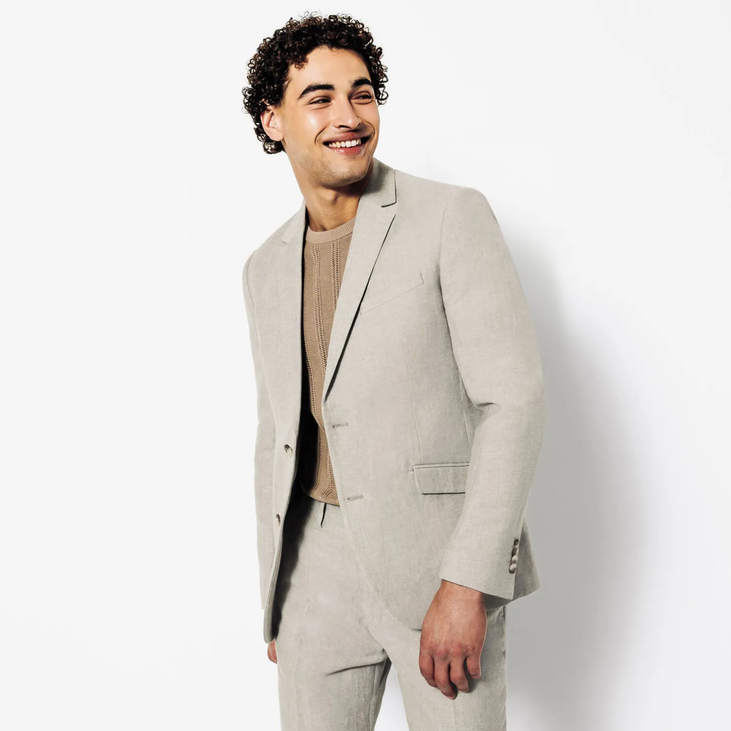 Het pakket slim kostuum - Beige