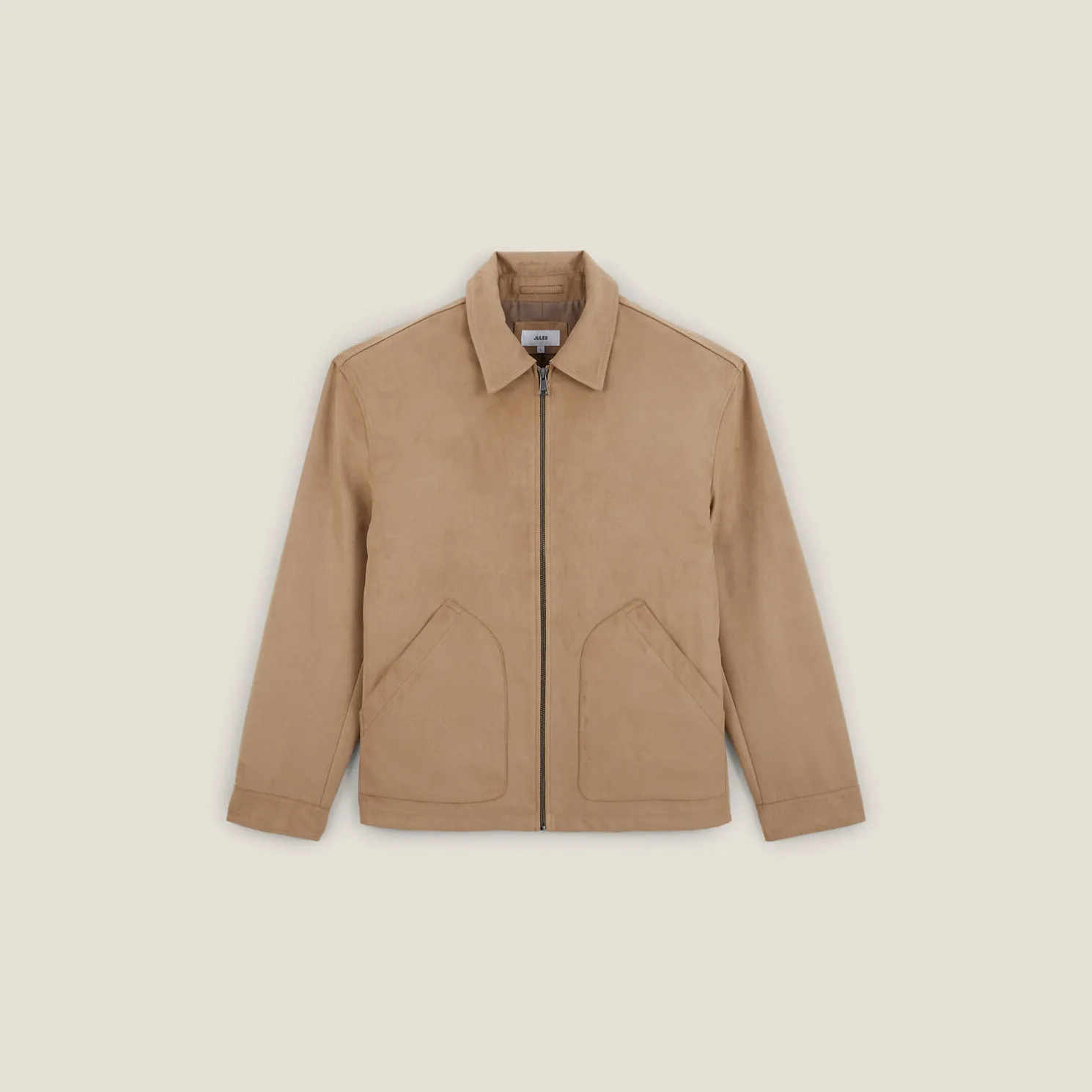 Jack met fluwelen aspect en hemdskraag