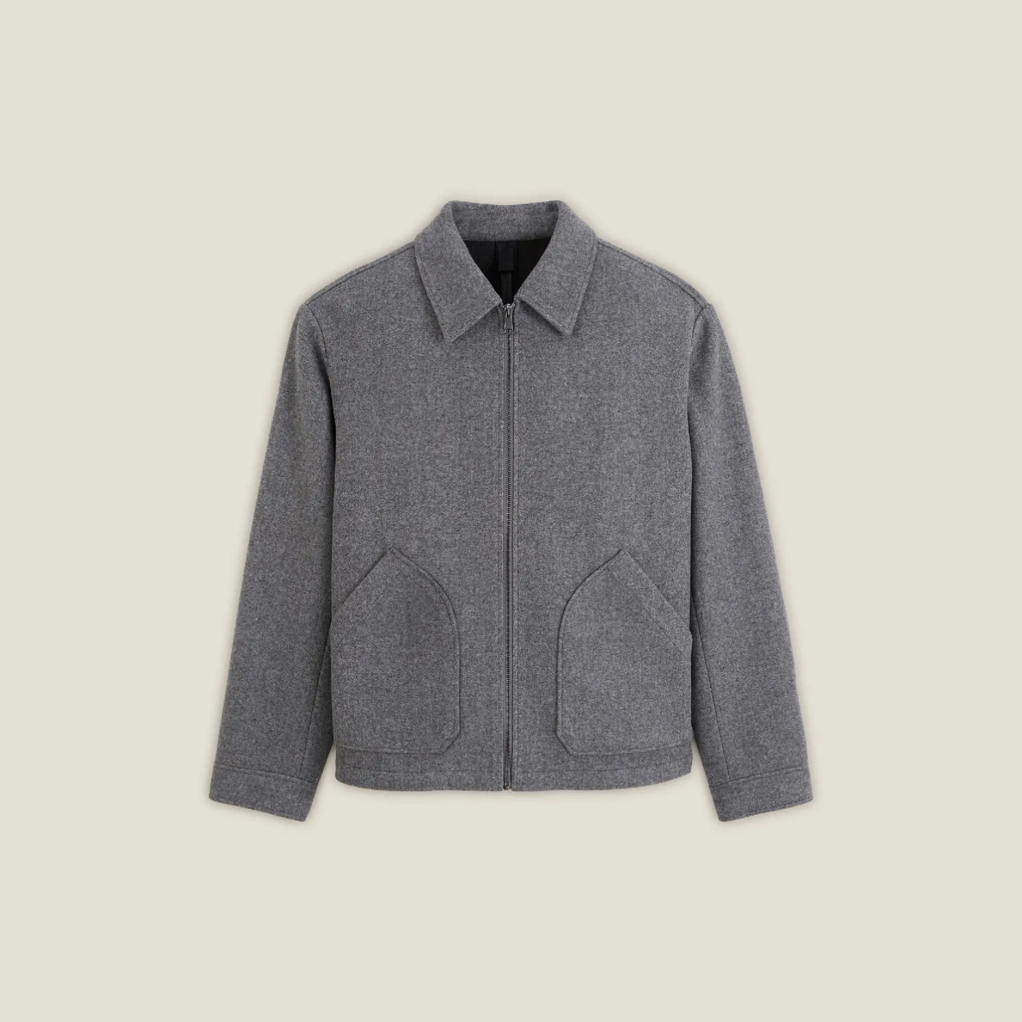 Jack met hemdskraag en rits