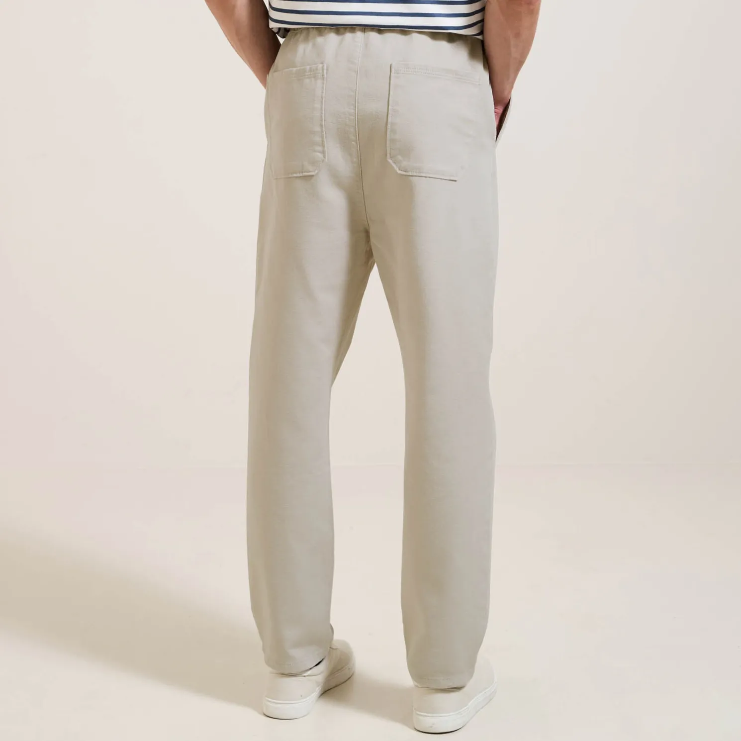 Joggingbroek met linnen