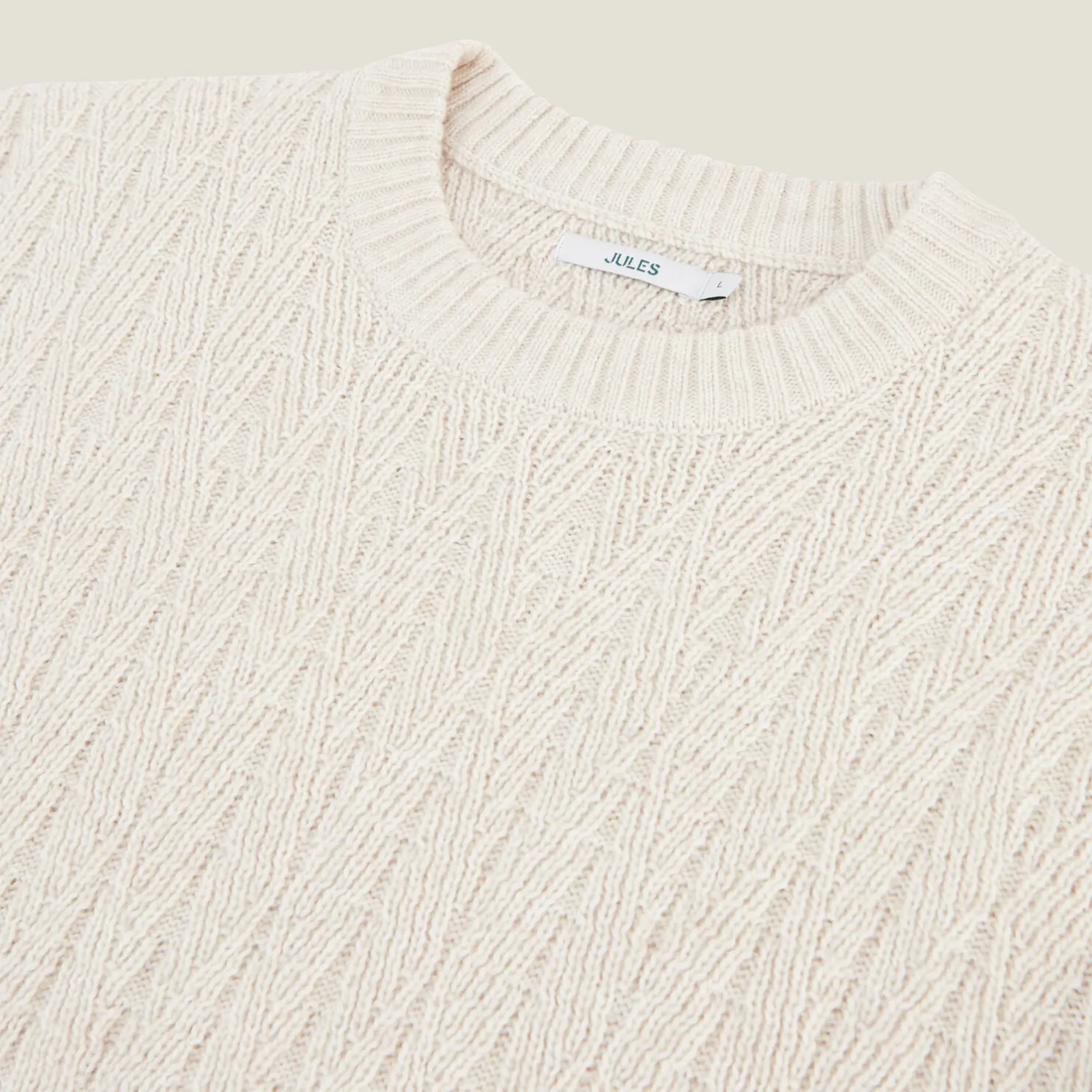 Kabeltrui met ronde hals