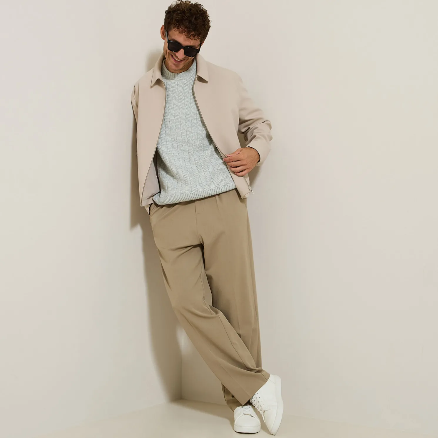 Kabeltrui met ronde hals