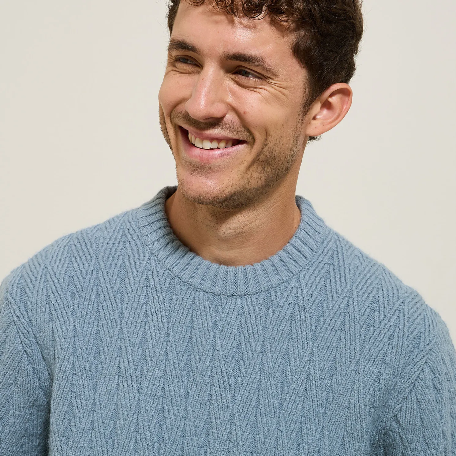 Kabeltrui met ronde hals