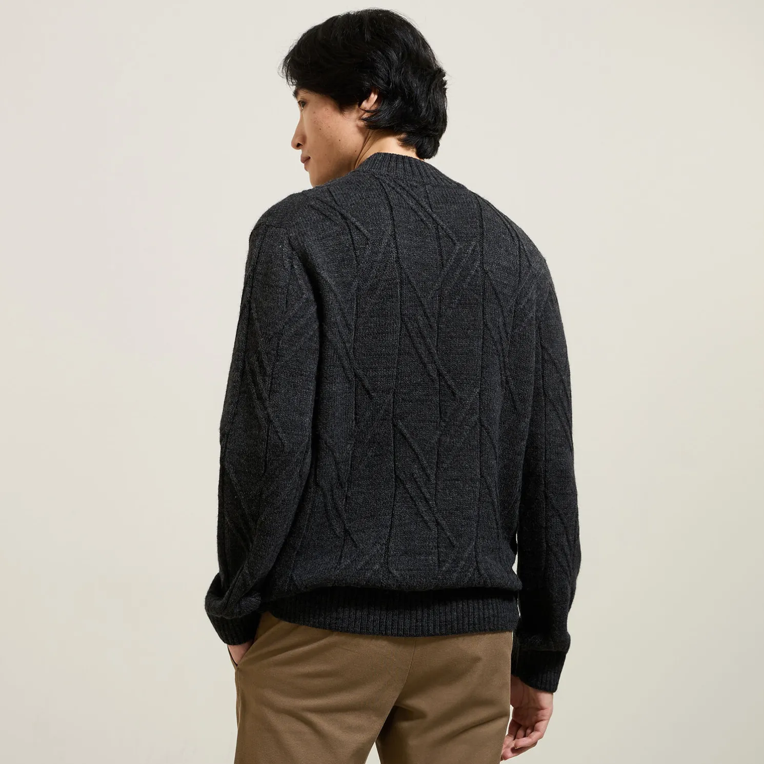 Kabeltrui met schoorsteenkraag