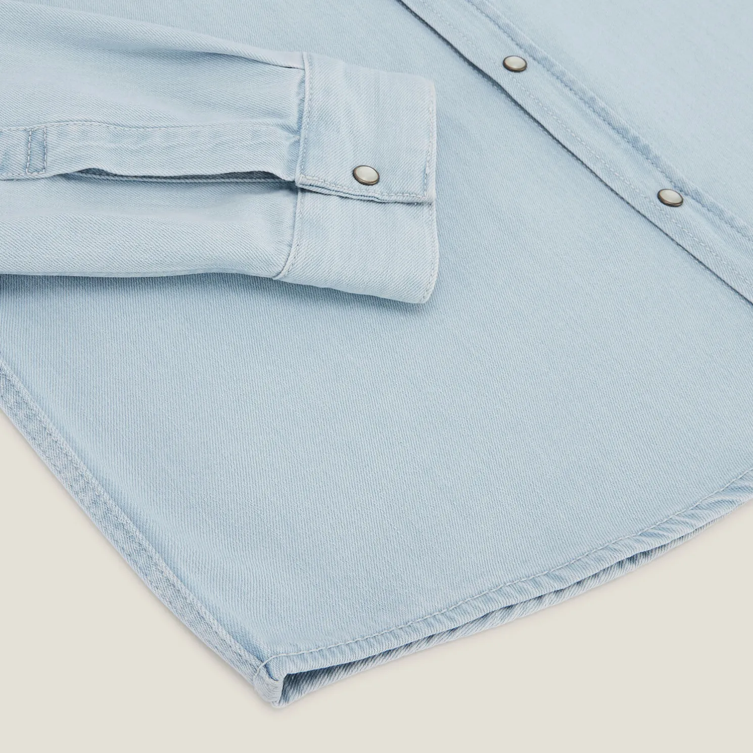 Katoenen hemd in western denim