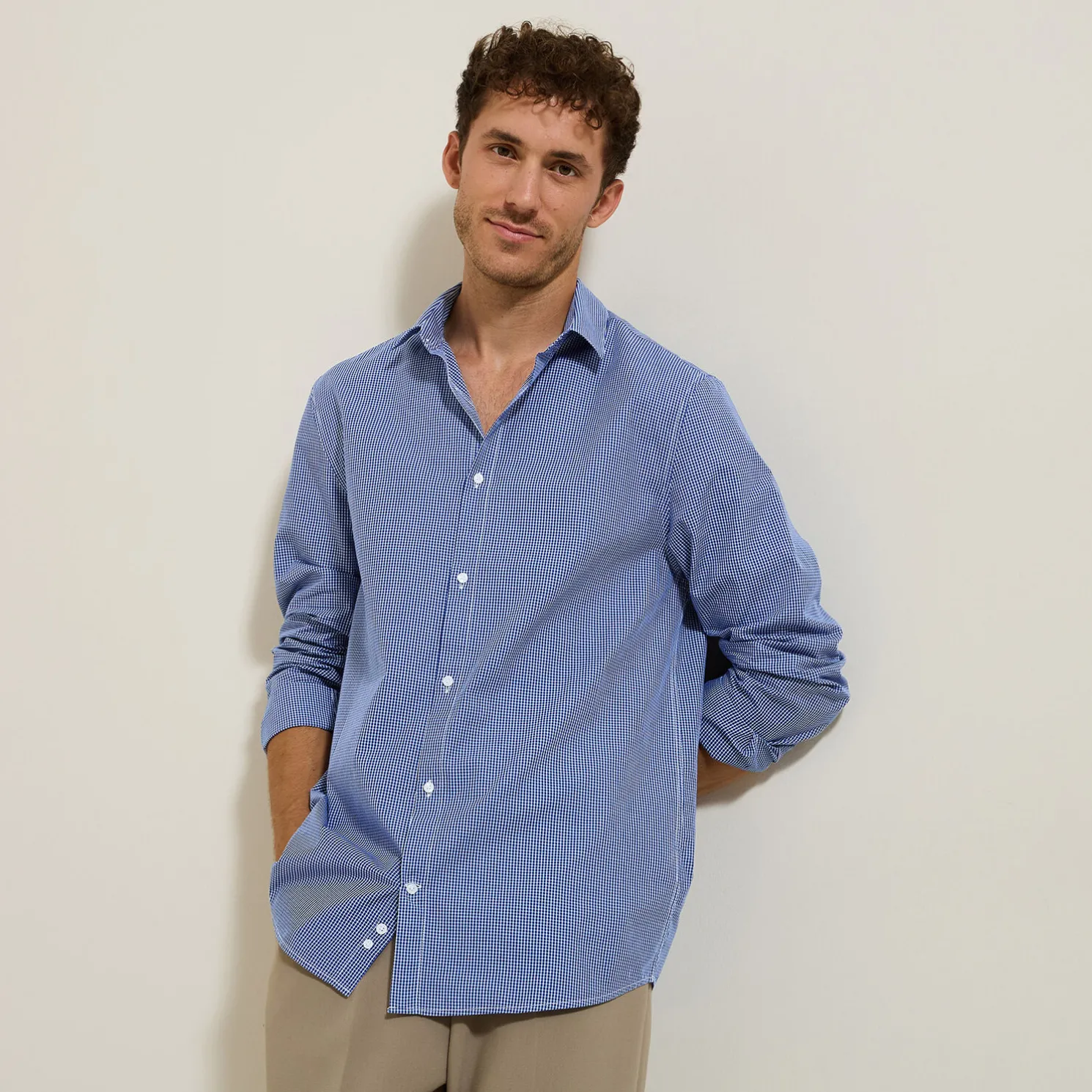 Katoenen hemd met ruitjes