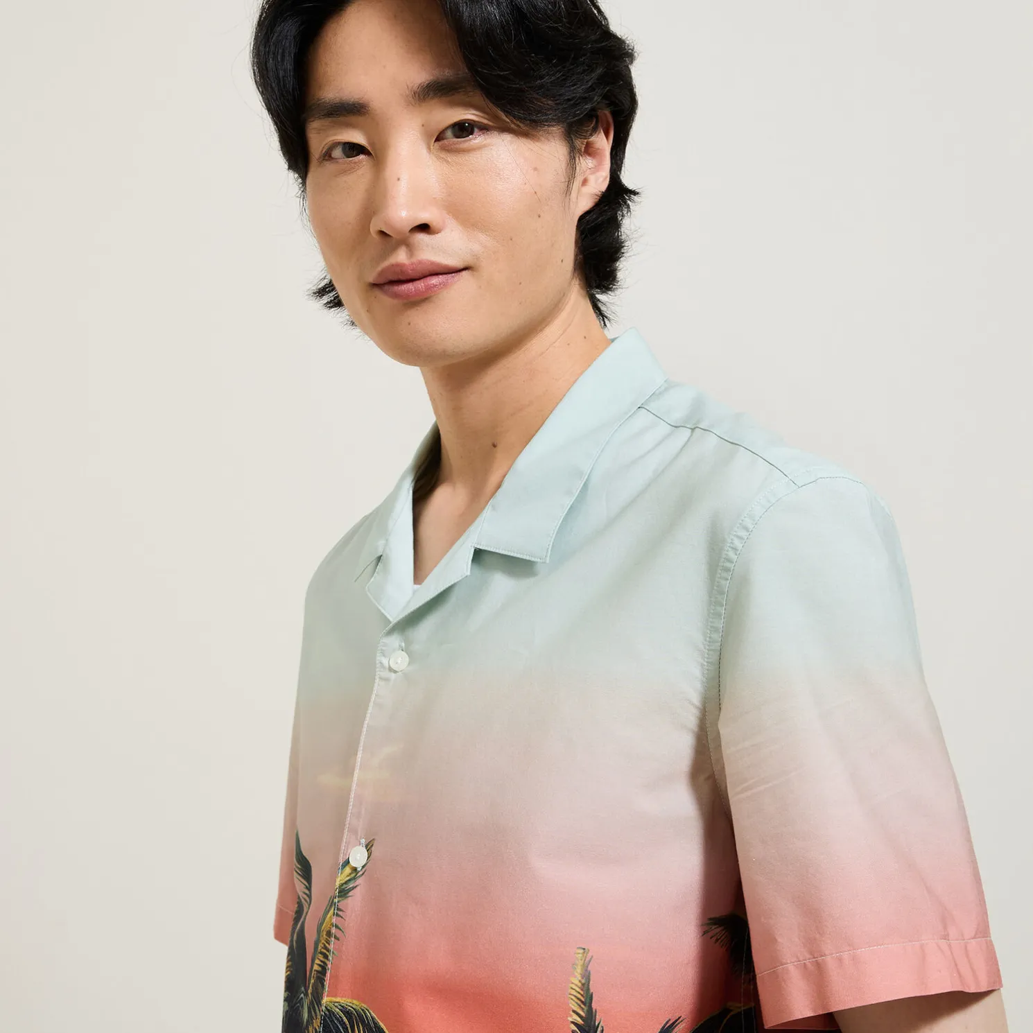 Katoenen hemdje met Hawaïaanse print