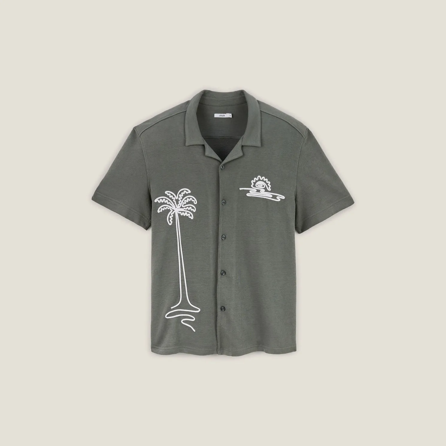 Katoenen hemdje met koordborduursel