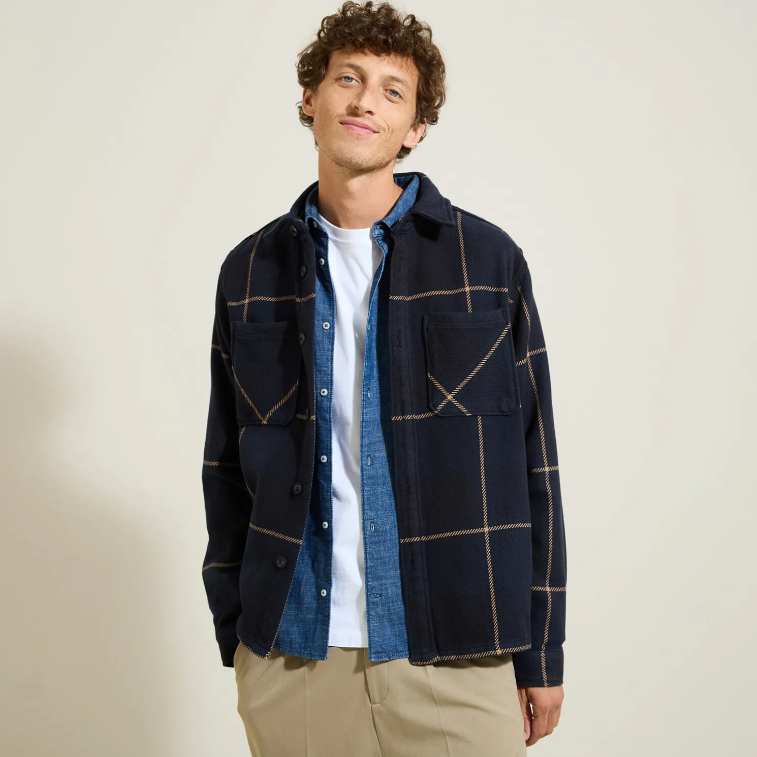 Katoenen overhemd met ruitjes