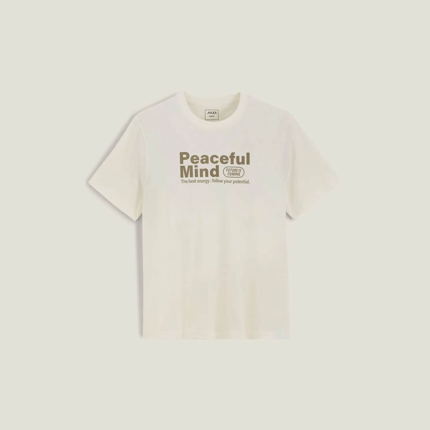 Katoenen T-shirt met ronde hals en print