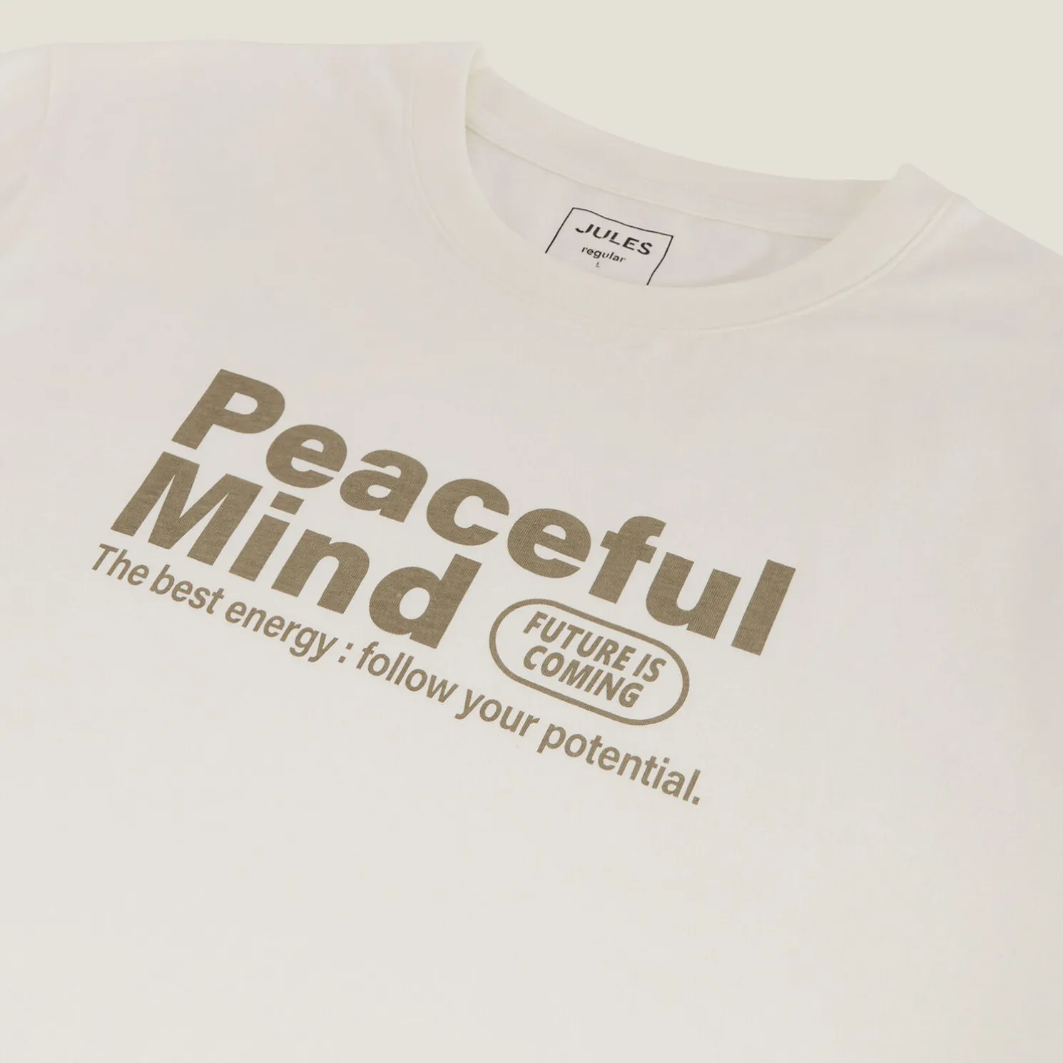 Katoenen T-shirt met ronde hals en print