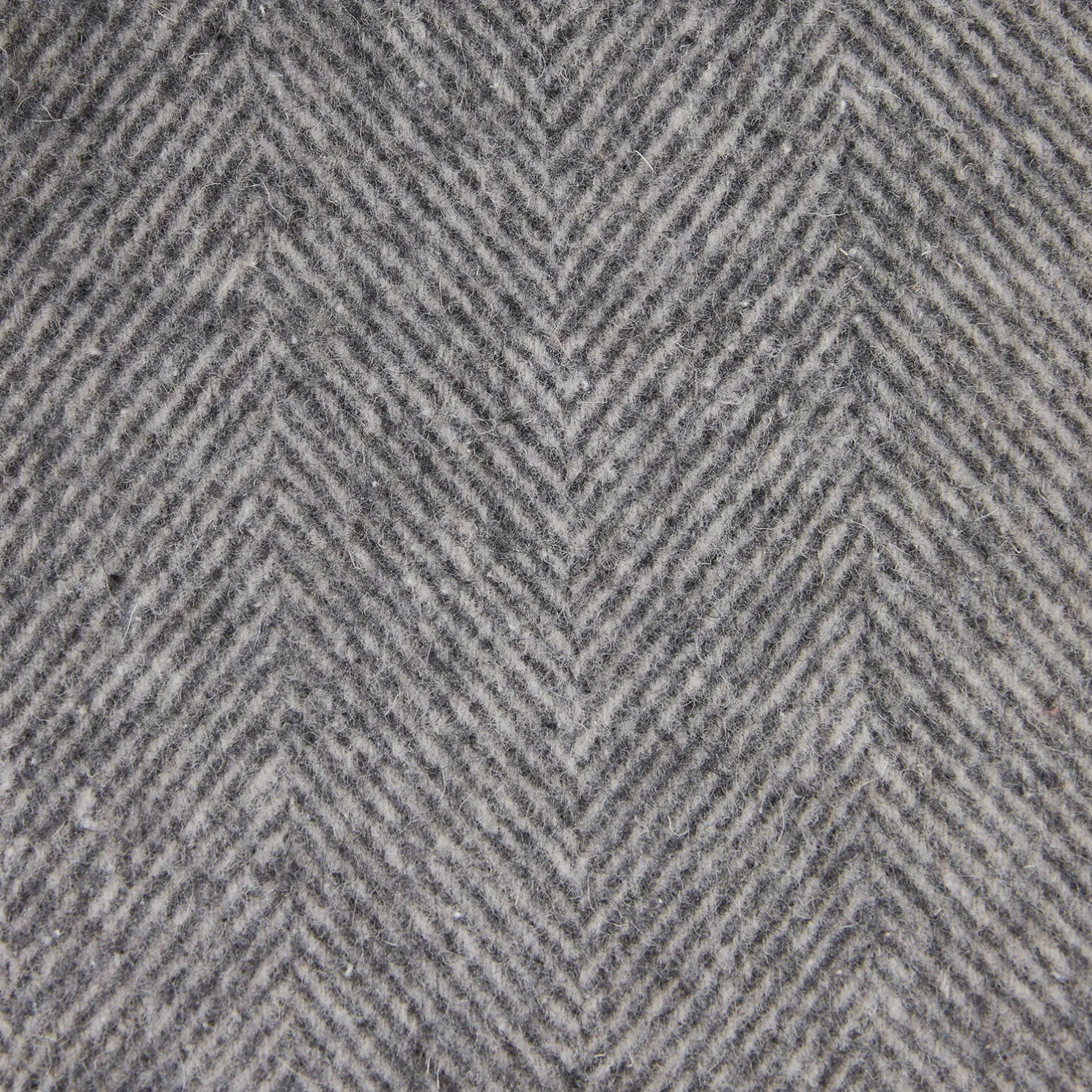 Lange mantel met visgraatmotief en reverskraag