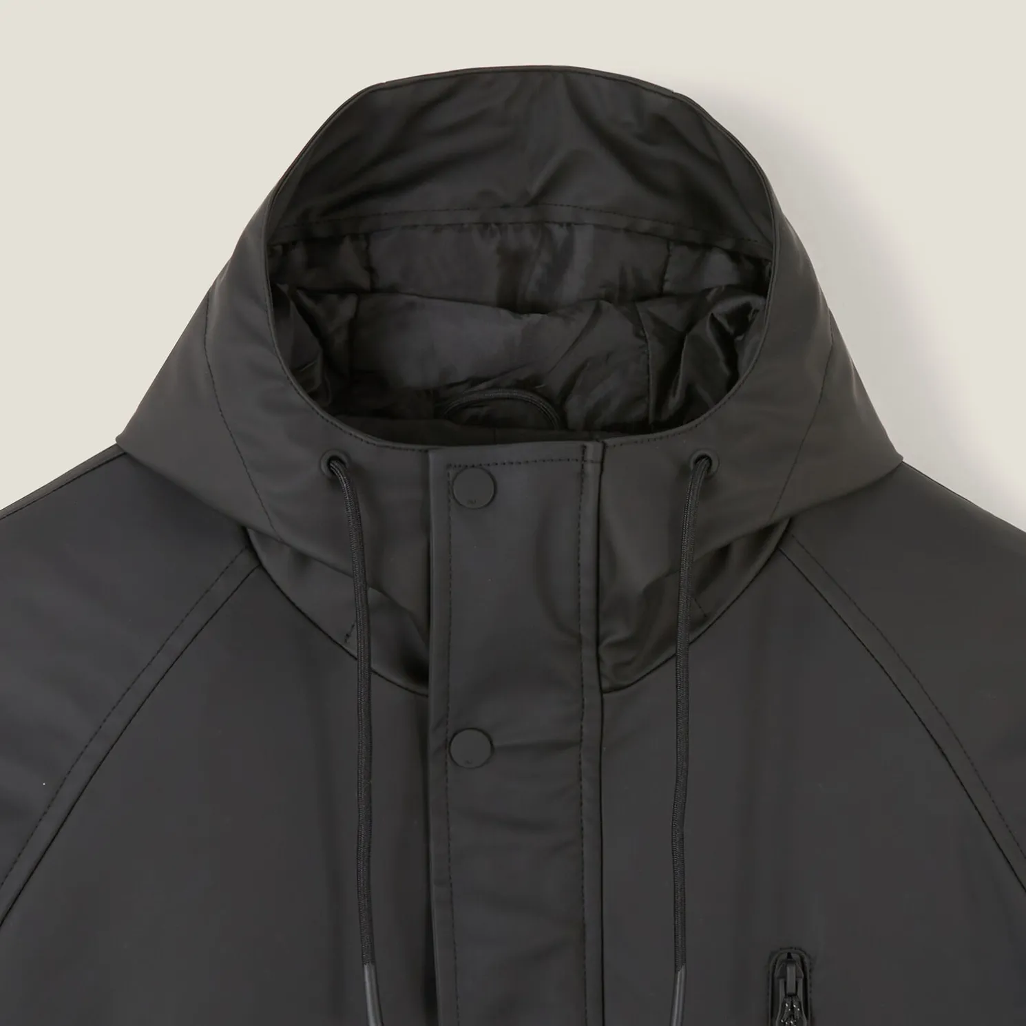 Lange parka met kap