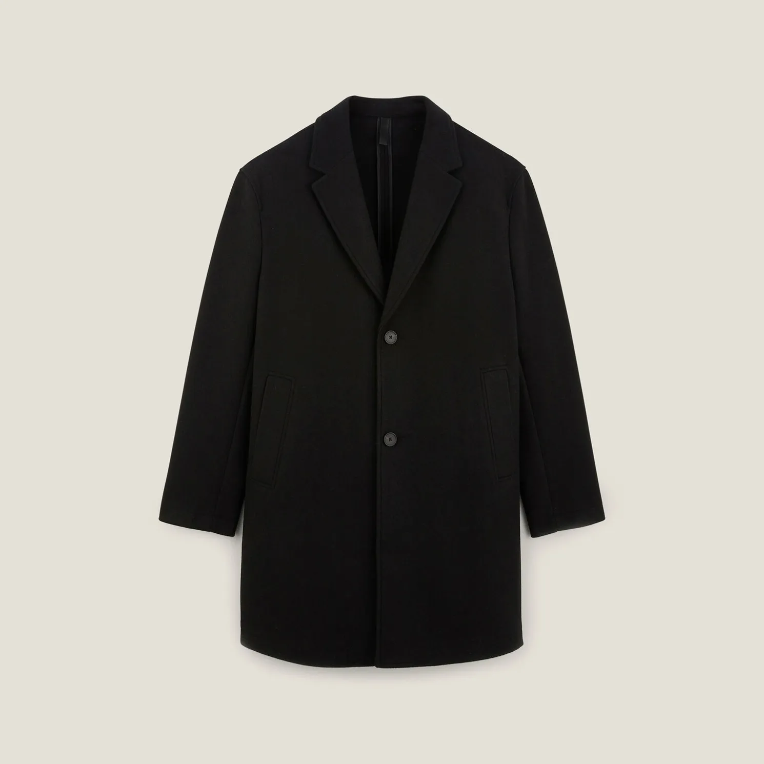 Lange wintermantel met reverskraag