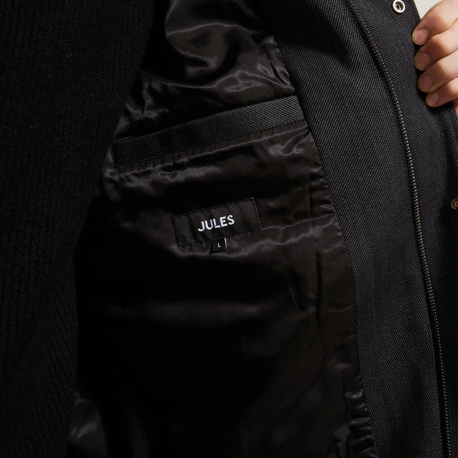 Lange wintermantel met opstaande kraag