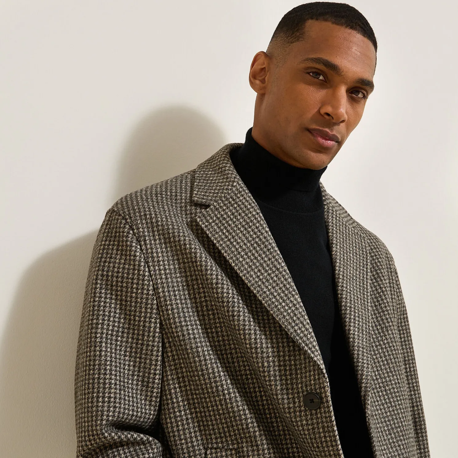 Lange wintermantel met reverskraag