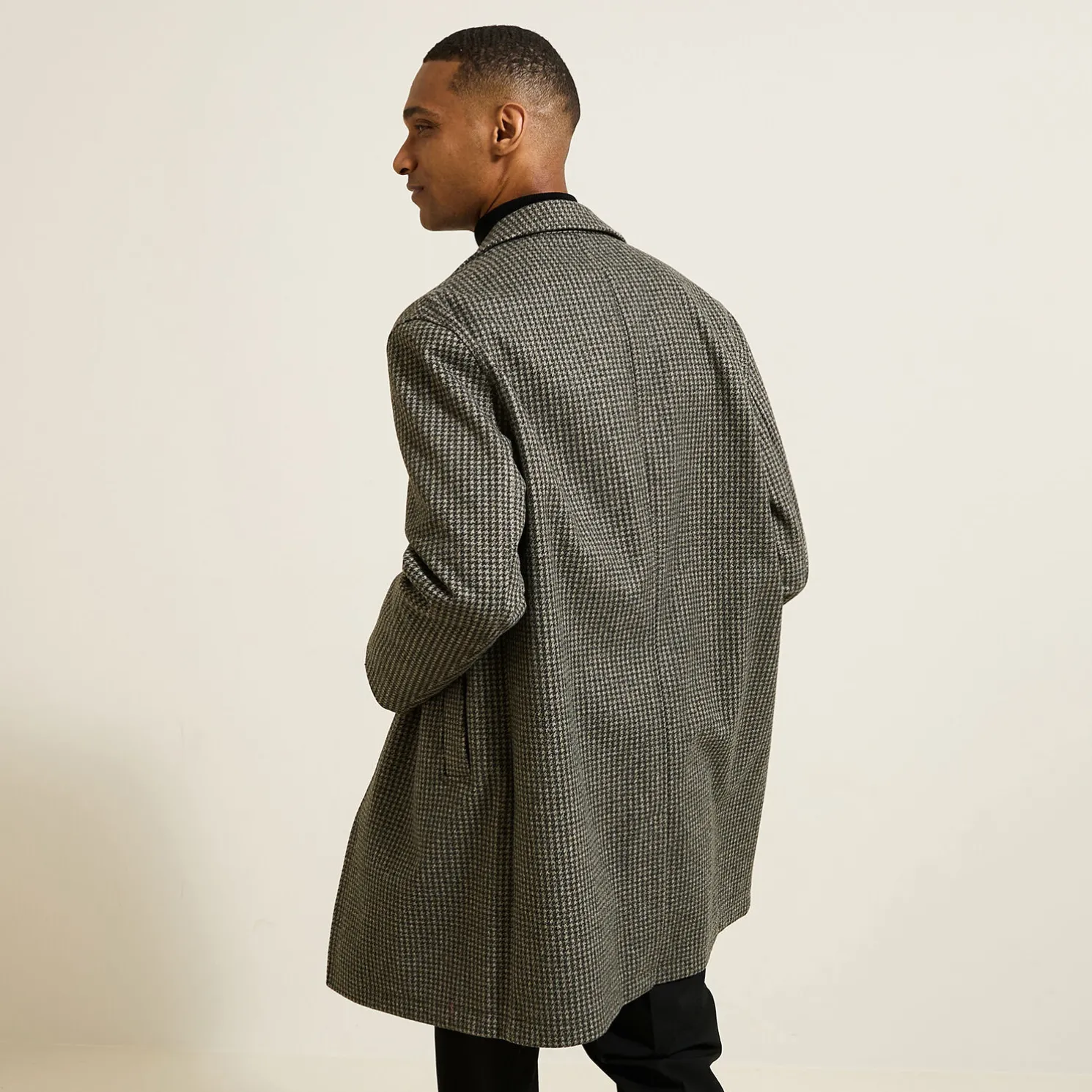 Lange wintermantel met reverskraag