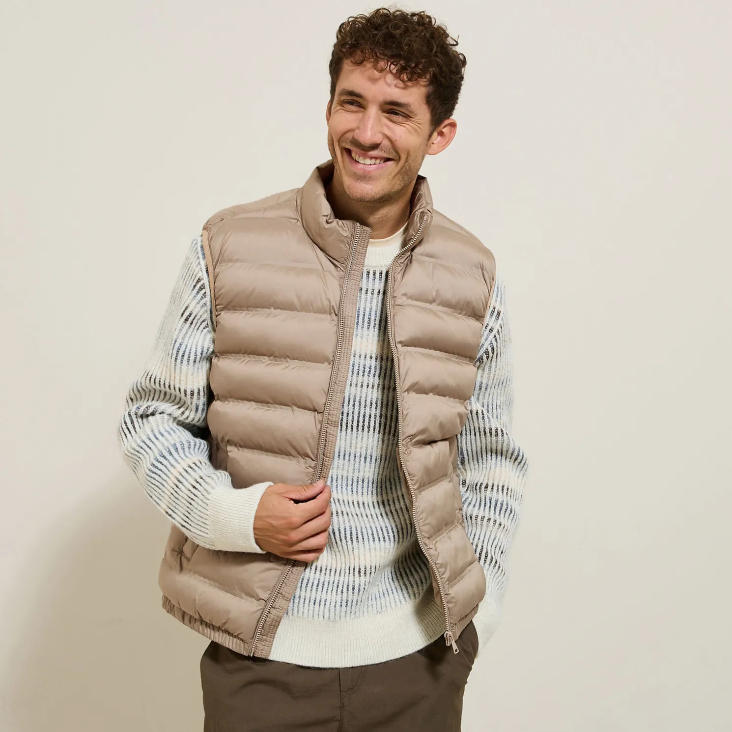 Lichte bodywarmer zonder mouwen