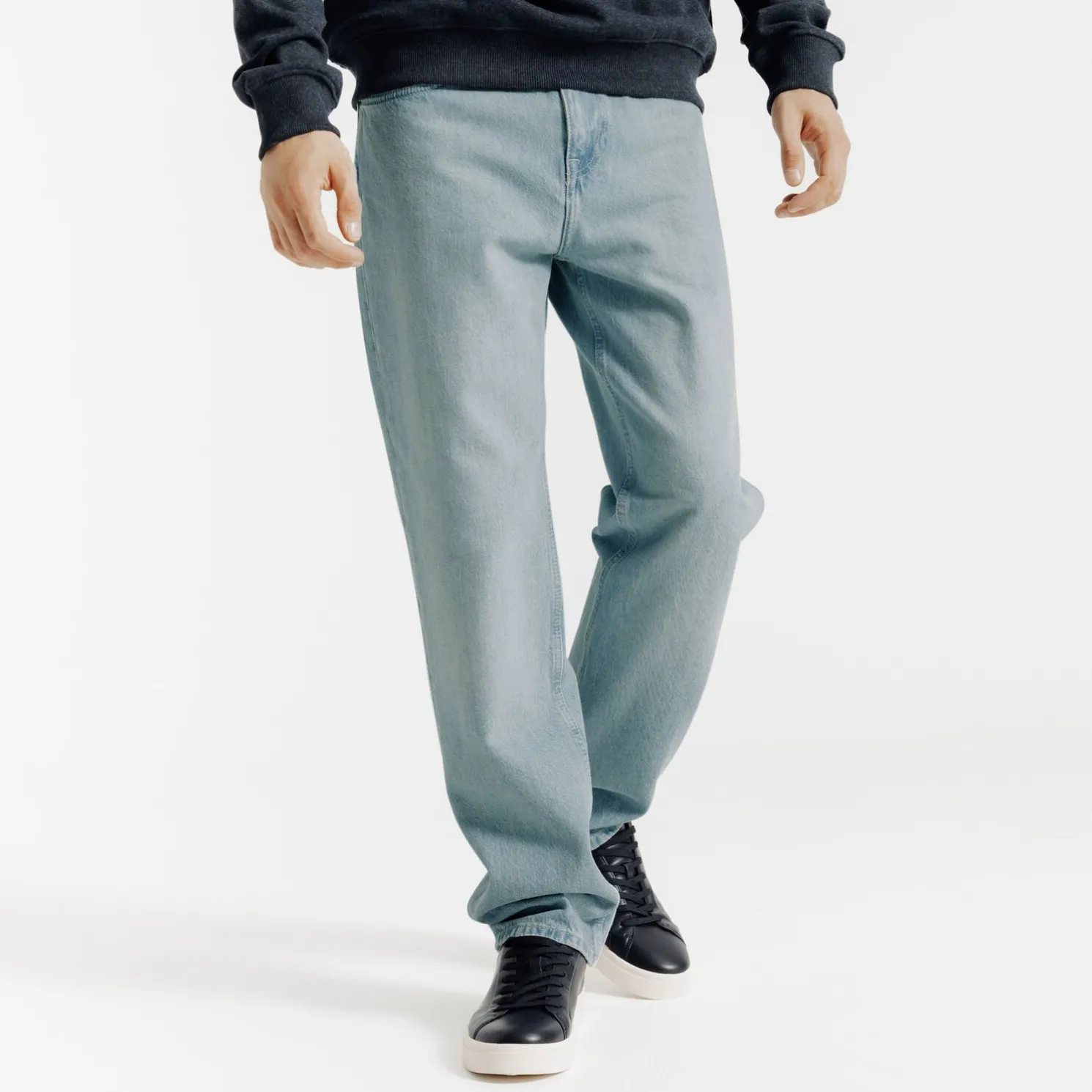 Loose fit jeans in 100% katoen