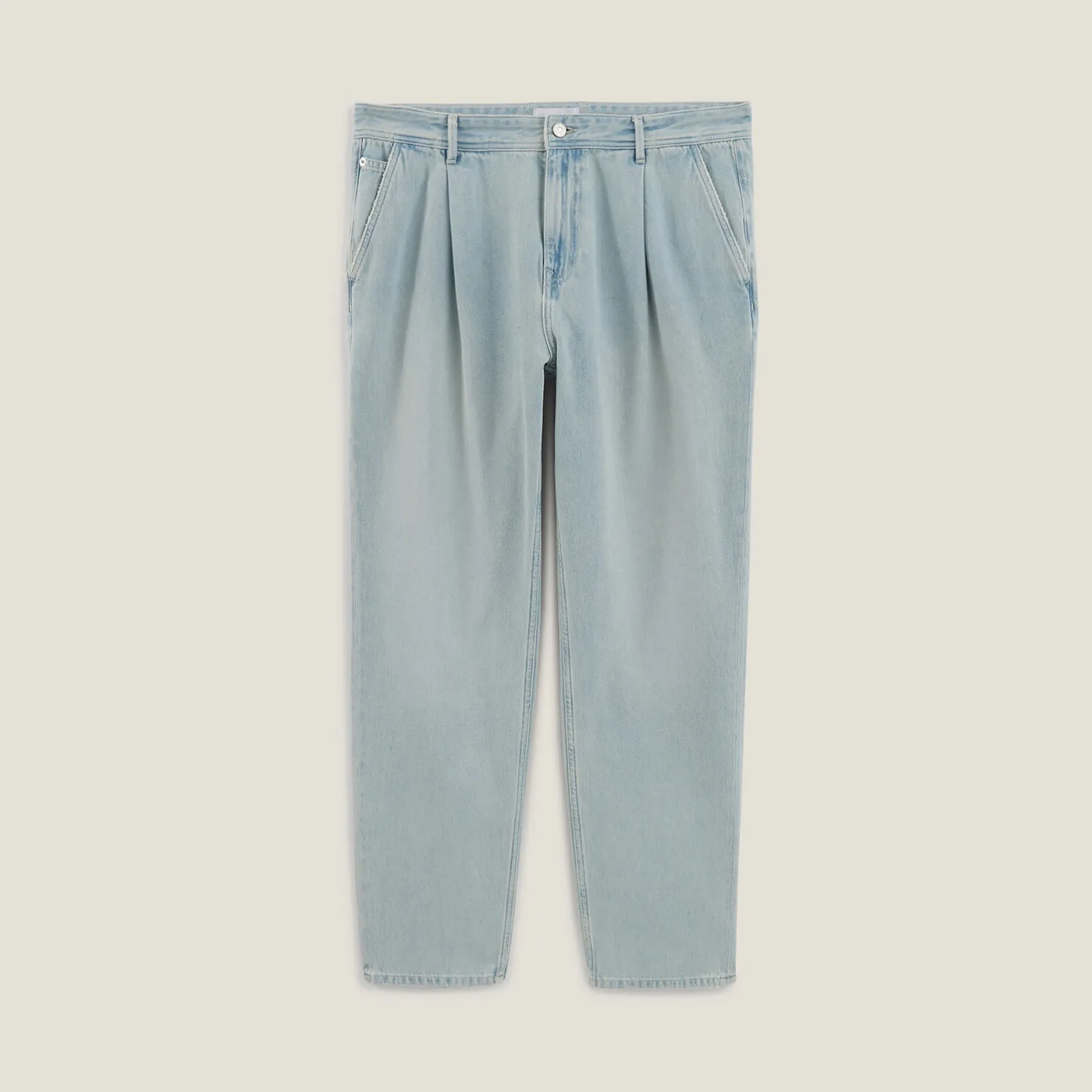 Loose jeans met plooien