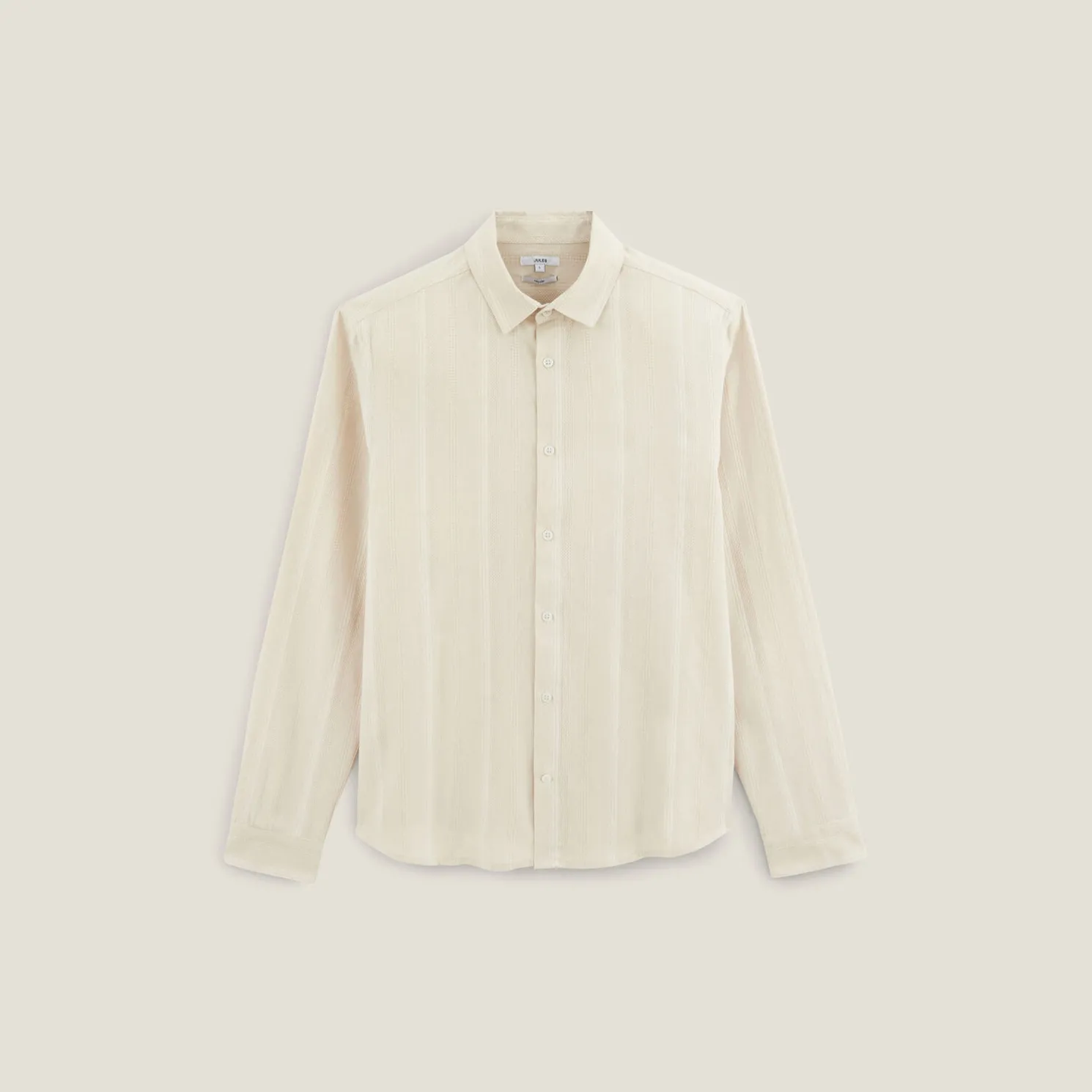 Overhemd van getextureerd katoen