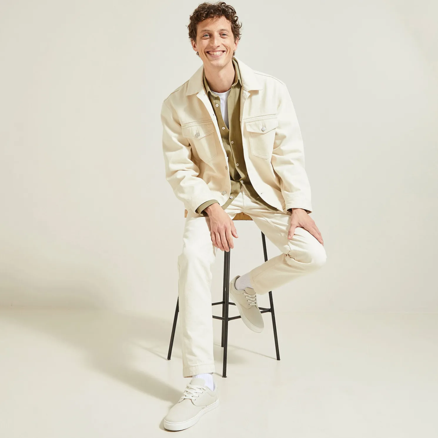 Overhemd van getextureerd katoen