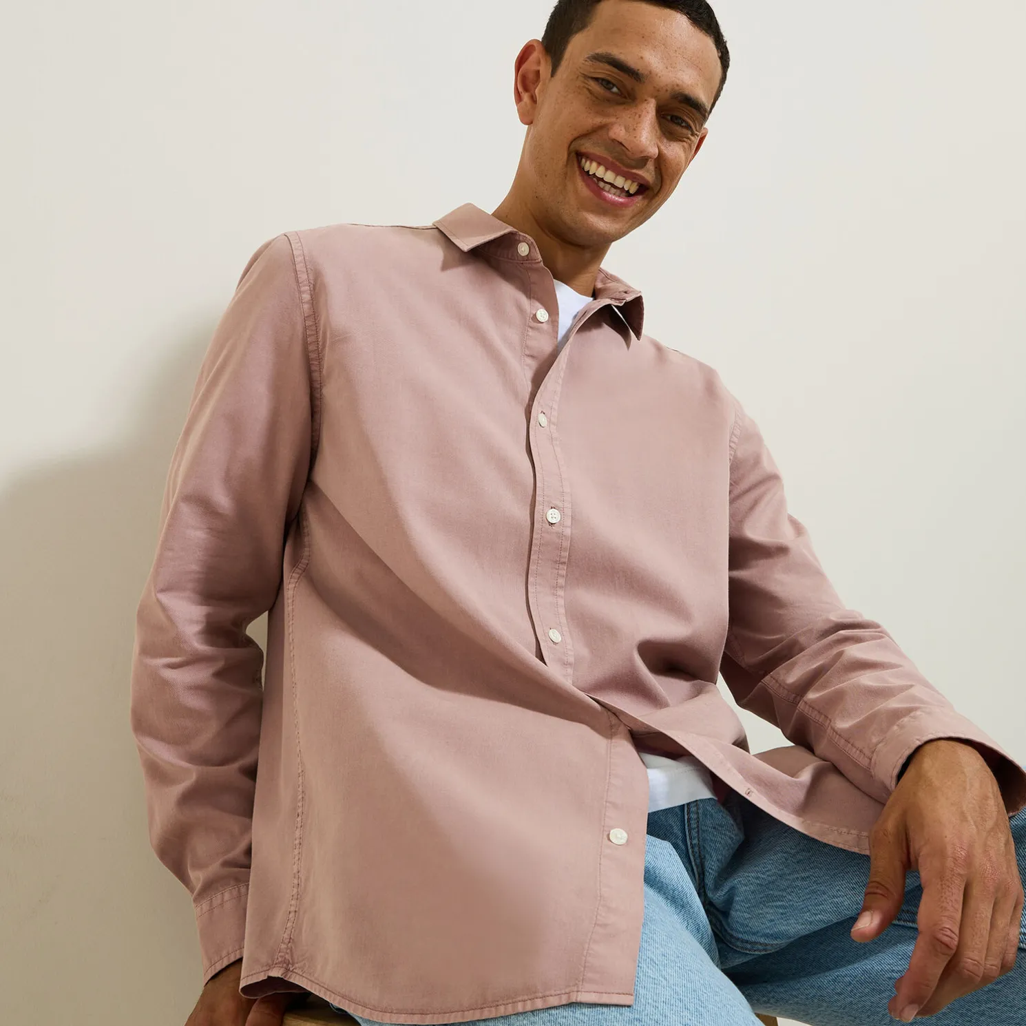 Overhemd van tencelkatoen