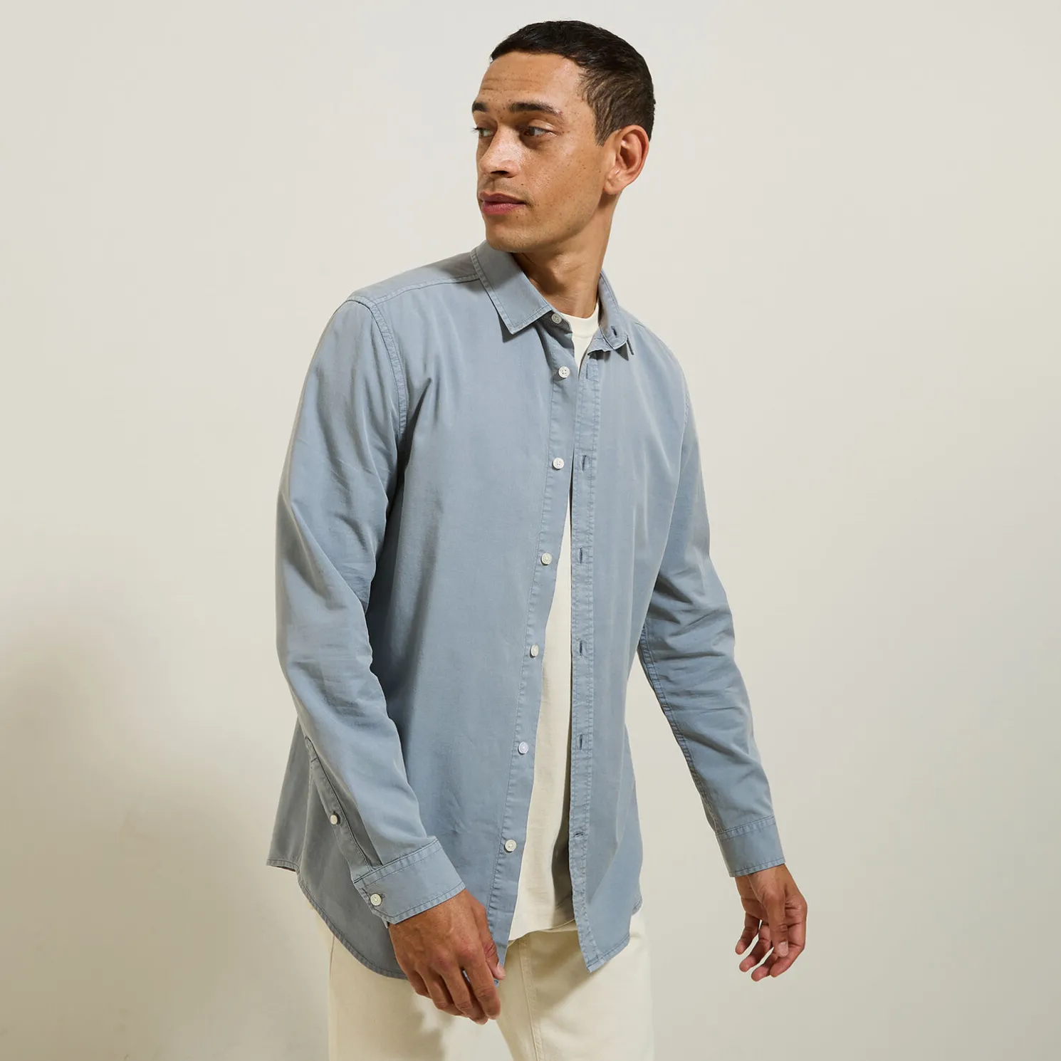 Overhemd van tencelkatoen