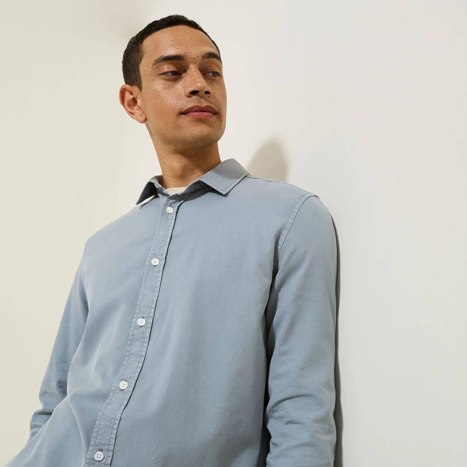 Overhemd van tencelkatoen