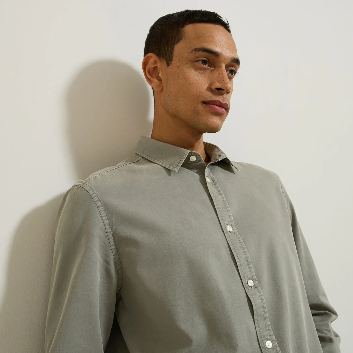 Overhemd van tencelkatoen