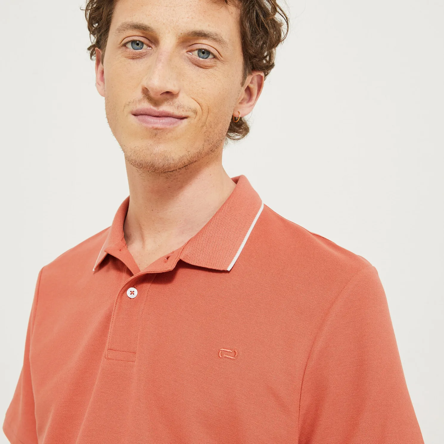 Polo in piquékatoen met korte mouwen