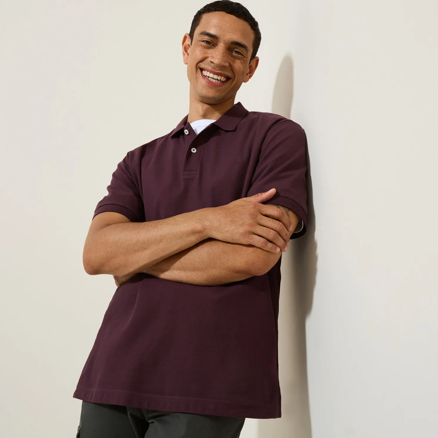 Polo in piquékatoen met korte mouwen 