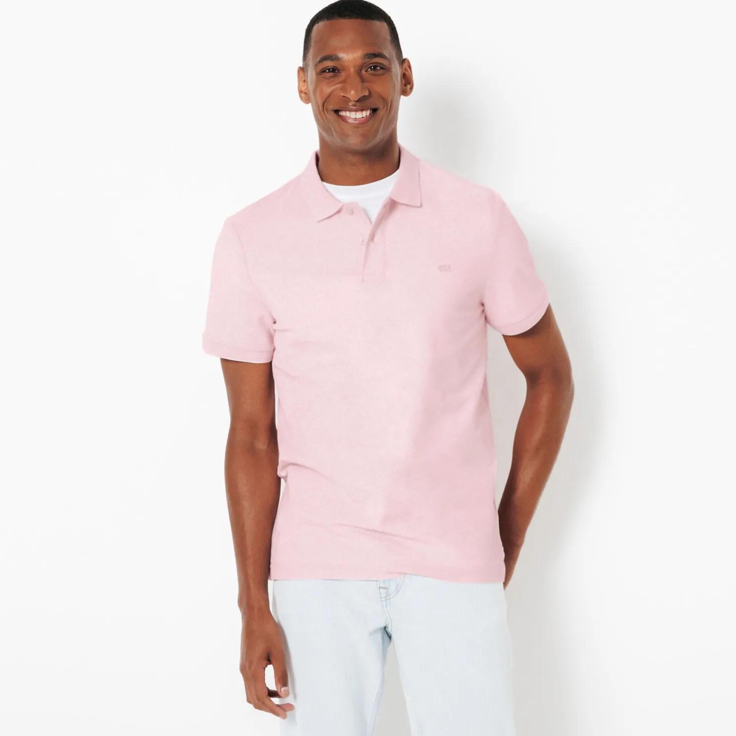 Polo in piquékatoen met korte mouwen 