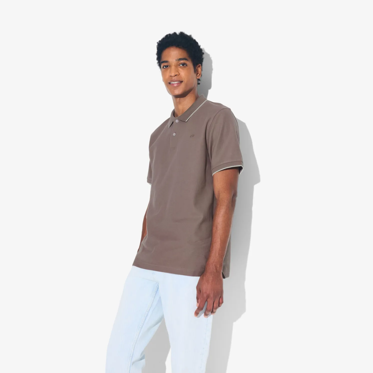 Polo in piquékatoen met korte mouwen