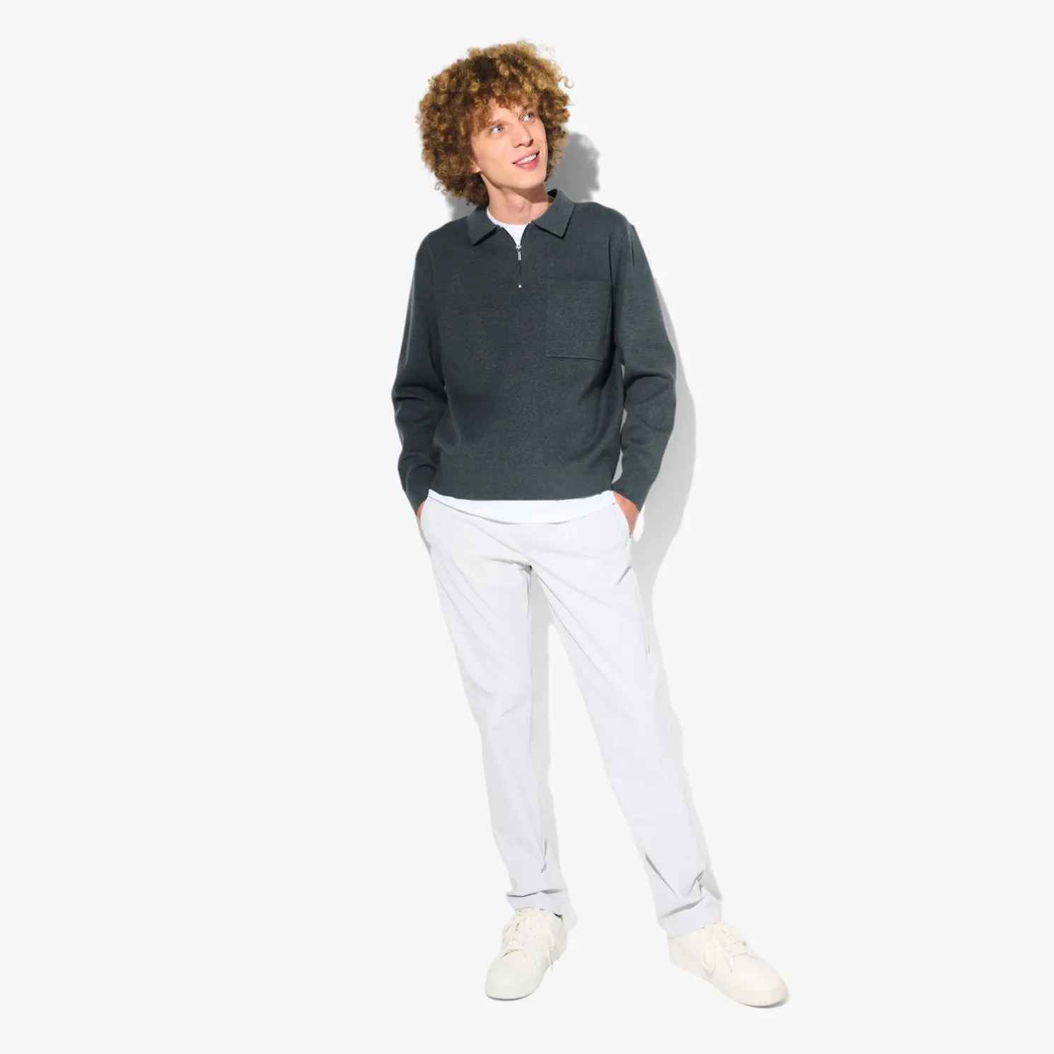 Polo in tricot met ritskraag assortiment performan