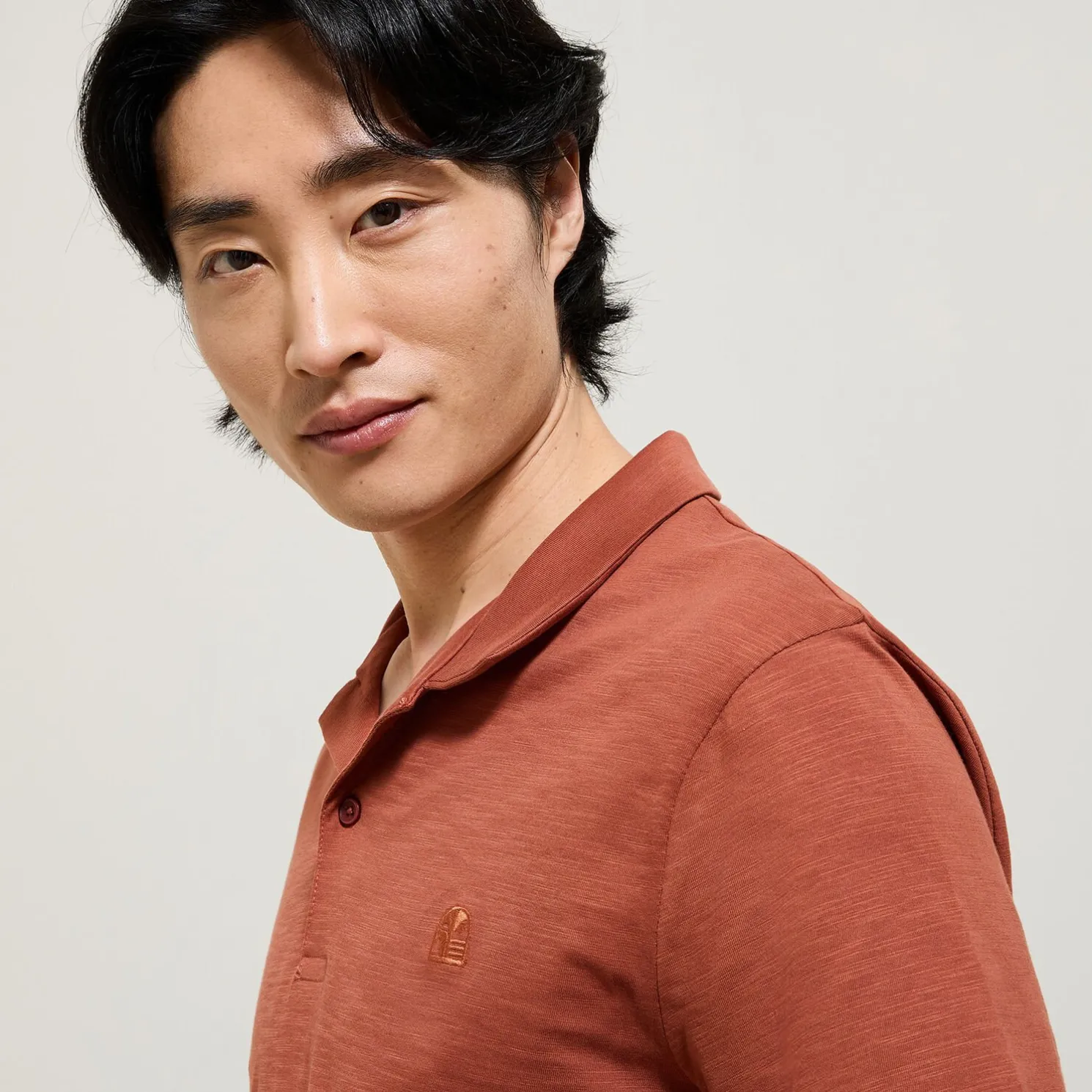 Polo met korte mouwen, borduursel op de borst en h