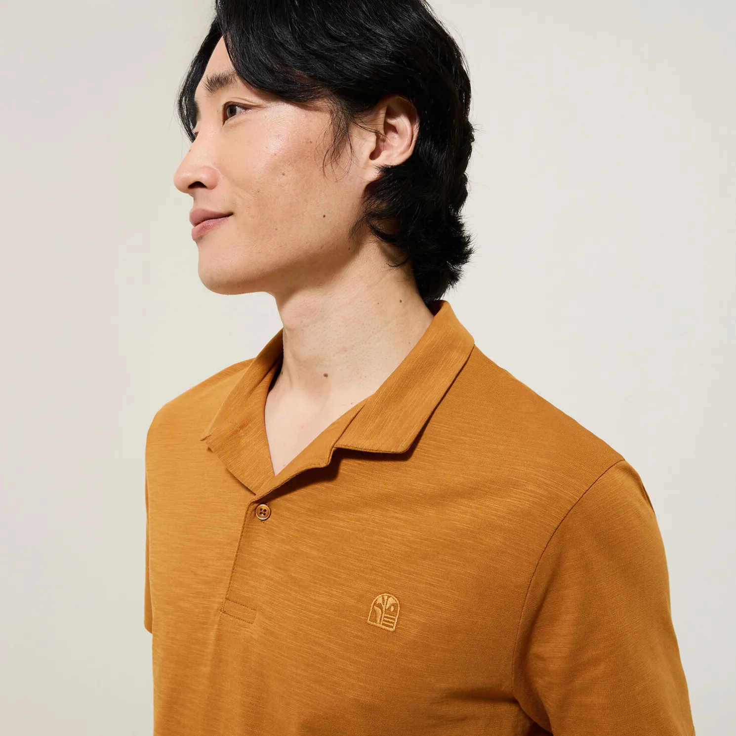 Polo met korte mouwen, borduursel op de borst en h